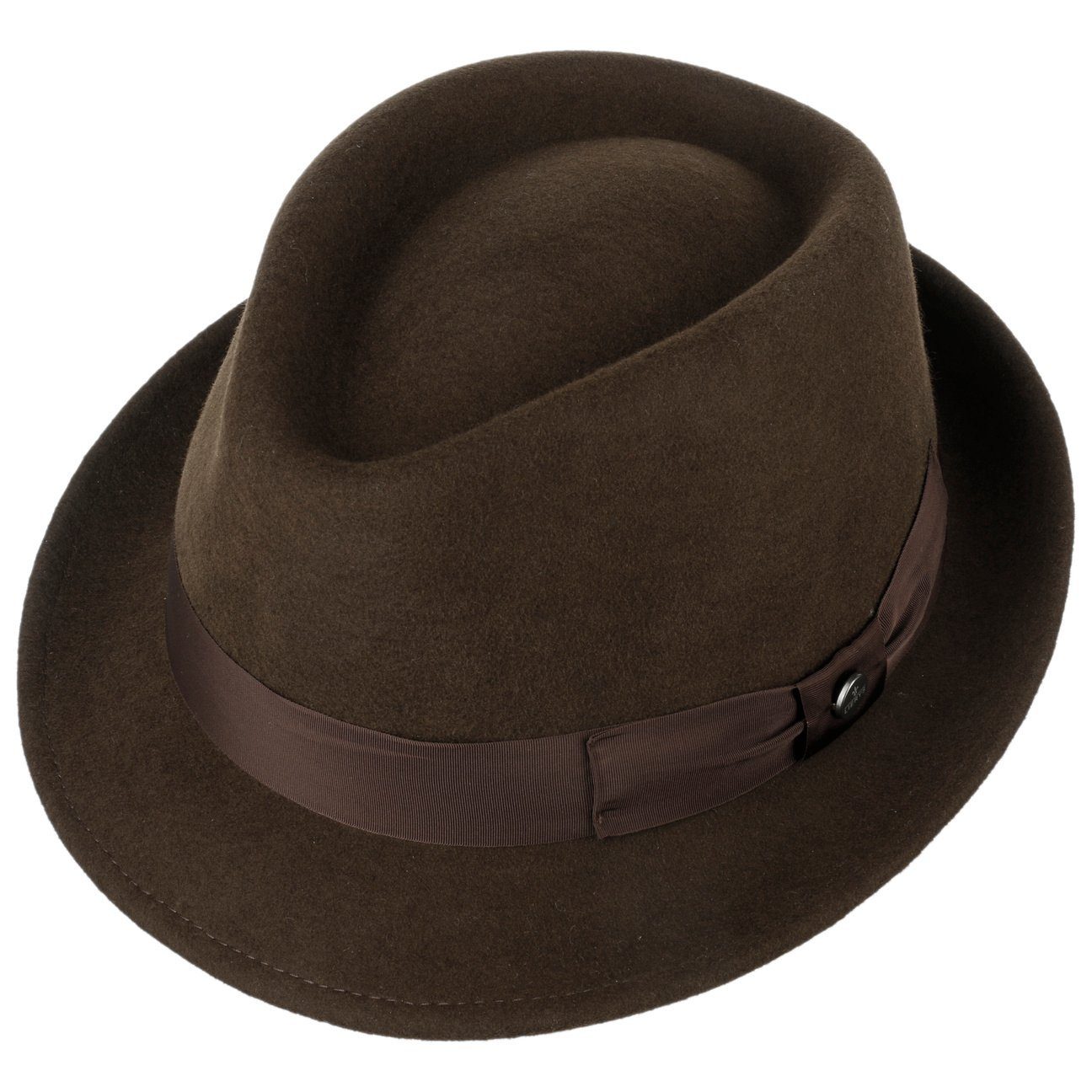 Herrenhut Ripsband dunkelbraun Lierys (1-St) mit Trilby