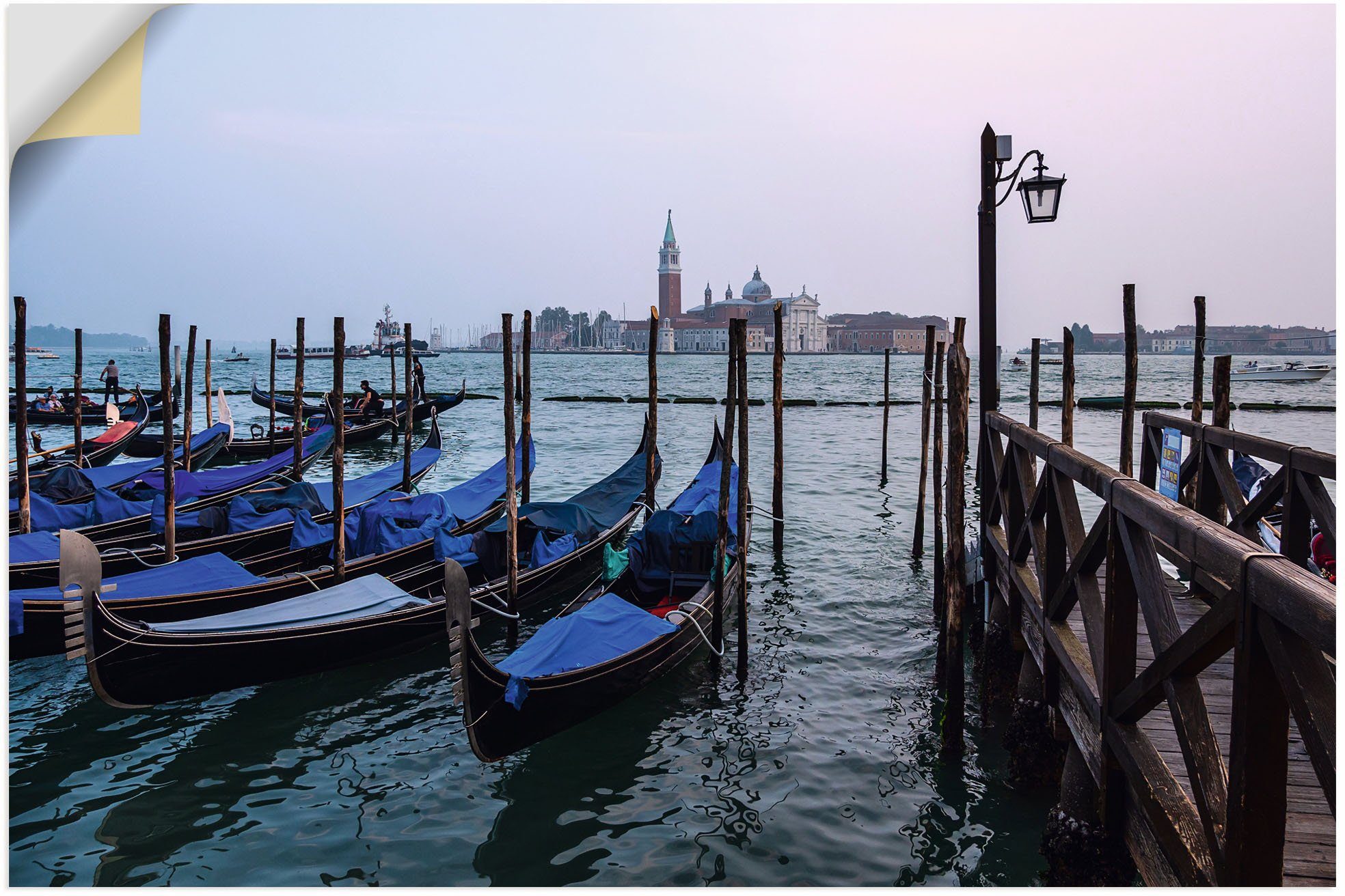 Artland Wandbild Blick auf die Insel San Giorgio Maggiore, Bilder von Booten & Schiffen (1 St), als Alubild, Leinwandbild, Wandaufkleber oder Poster in versch. Größen