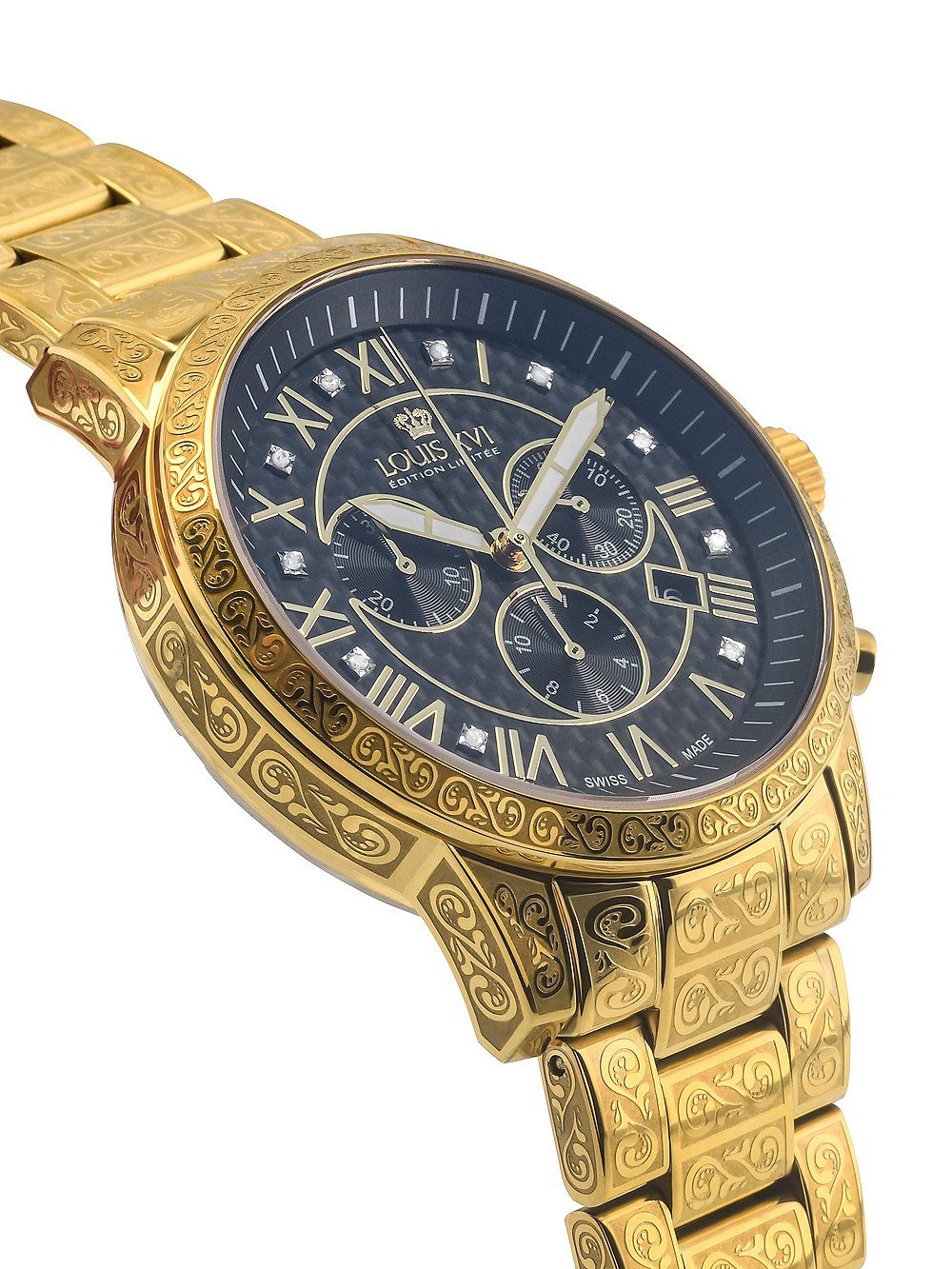 LOUIS XVI Quarzuhr Louis XVI LXVI1018 Palais Royale Chronograph Herrenuhr 43mm 5ATM Louis XVI LXVI1018 Palais Royale Chronograph Herrenuhr 43mm 5ATM