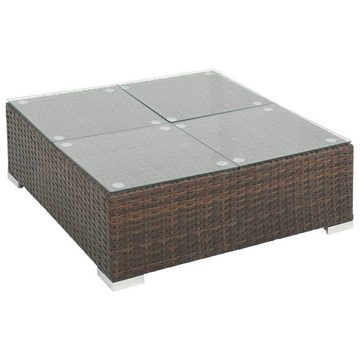 vidaXL Gartenlounge-Set 6-tlg. Garten-Lounge-Set mit Auflagen Poly Rattan Braun, (6-tlg)