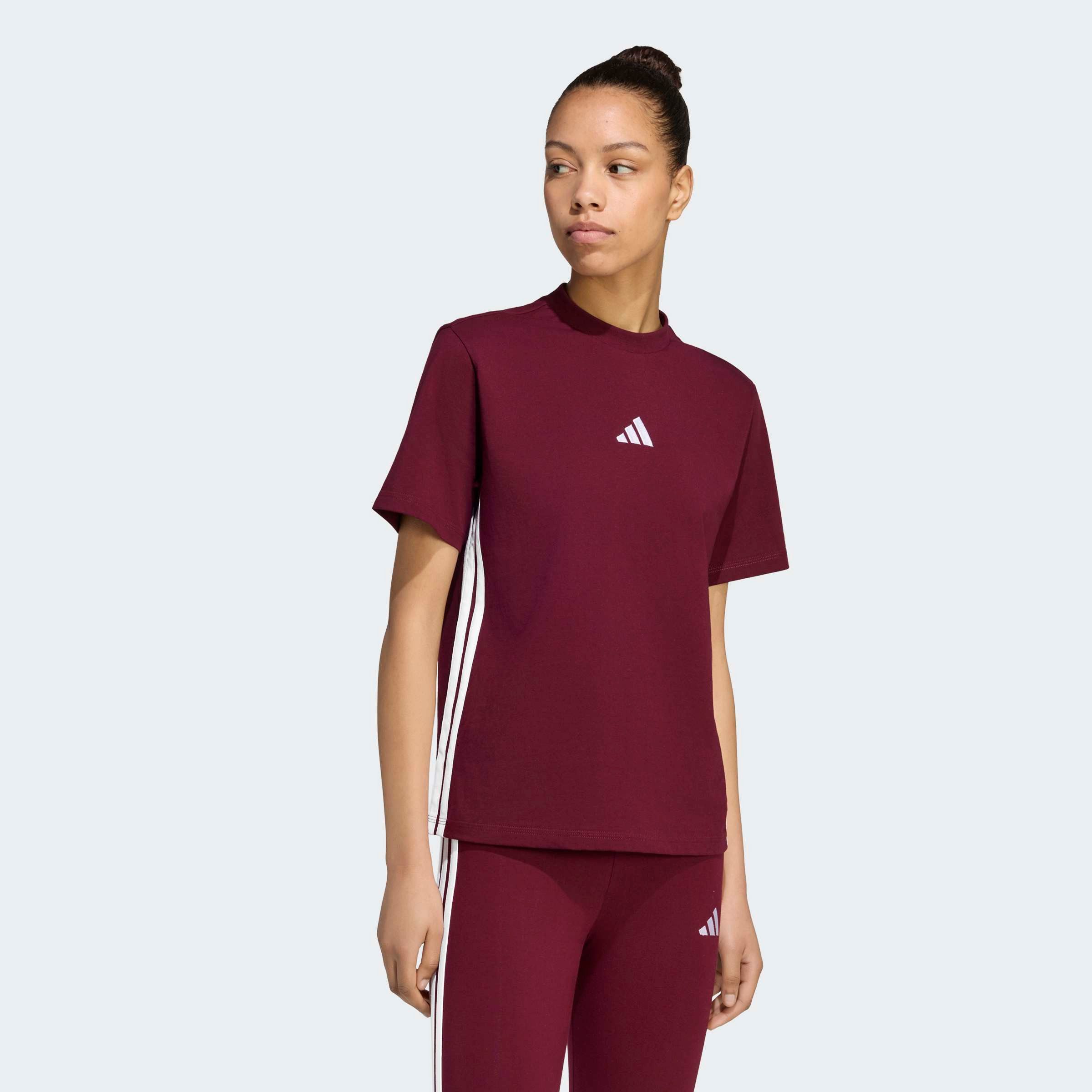 adidas Sportswear T-Shirt ESSENTIALS 3-STREIFEN COTTON sportlicher Stil, mit Rundhalsausschnitt, ohne Verschluss