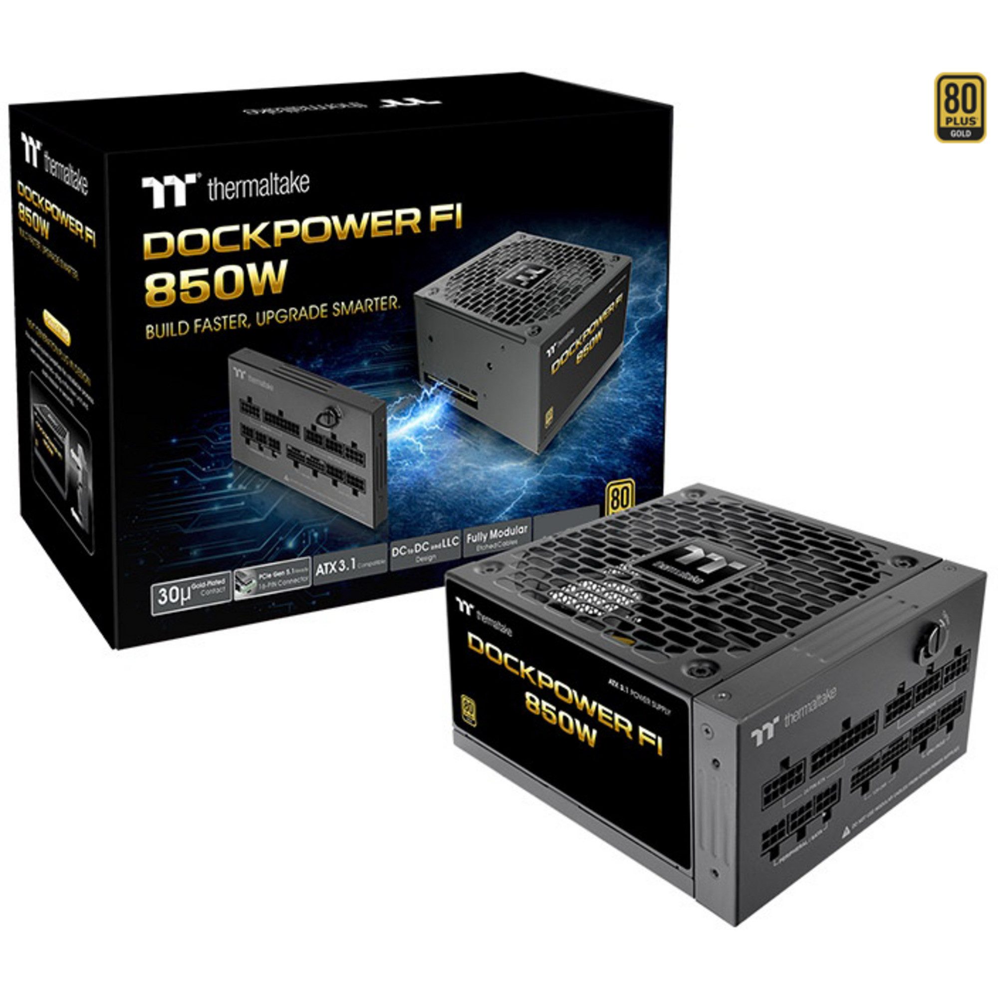 Thermaltake Thermaltake Dockpower FI 850W, PC-Netzteil, (1x PC-Netzteil (80 PLUS Gold)