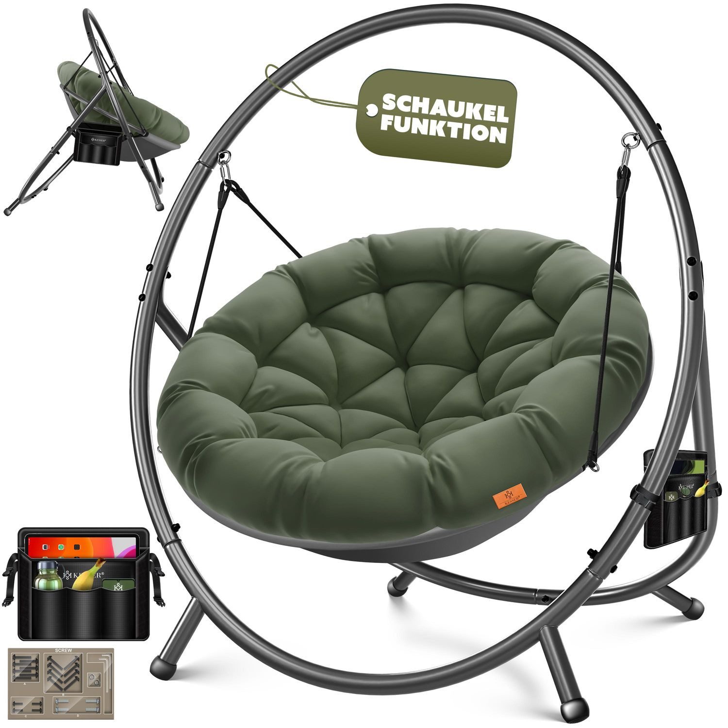 KESSER Hängesessel Bali Hängesessel mit Gestell Hängeschaukel Hängestuhl bi günstig online kaufen