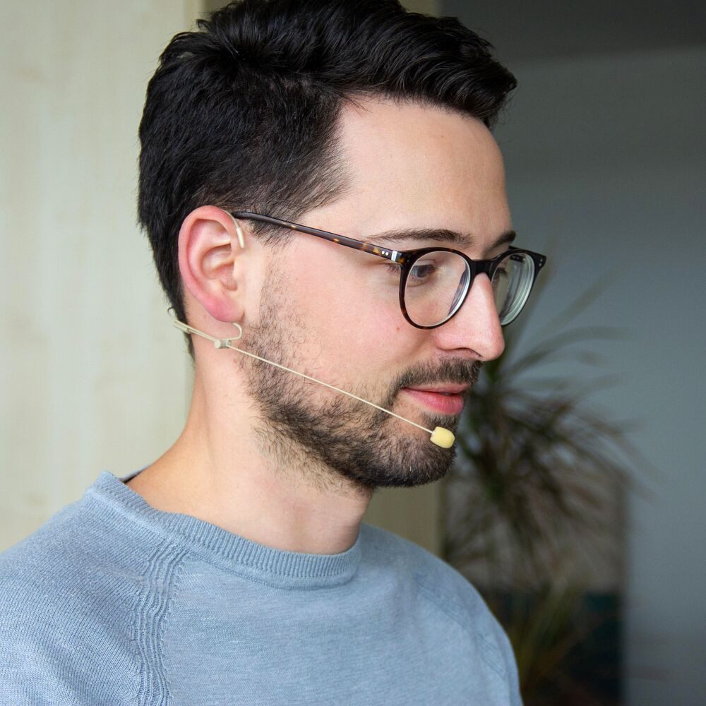 TLS Headset-Mikrofon M100/M200 Stereoanlage (Leicht und unauffällig für optimale Bewegungsfreiheit)