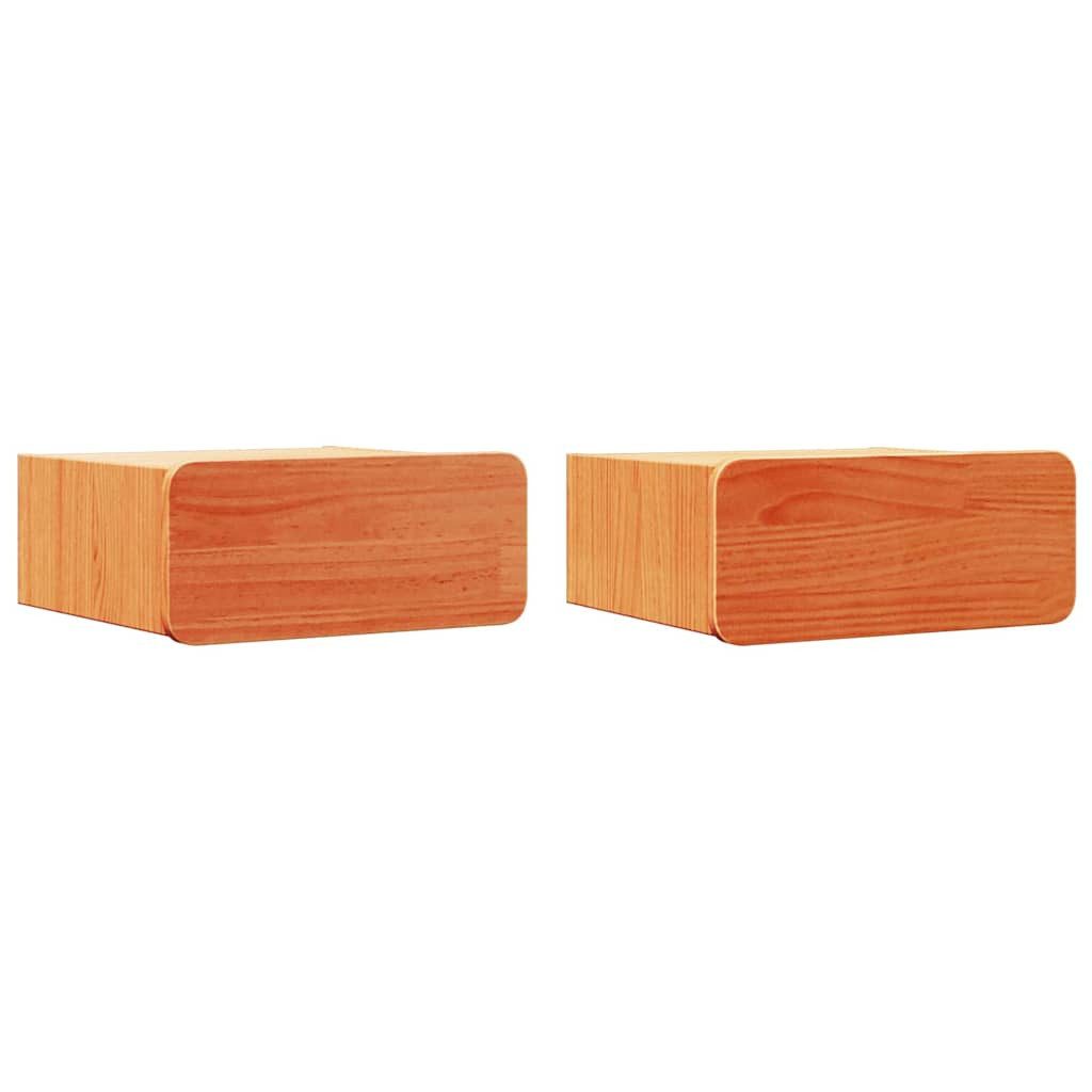vidaXL Nachttisch Nachttisch 2 pcs Wachsbraun günstig online kaufen