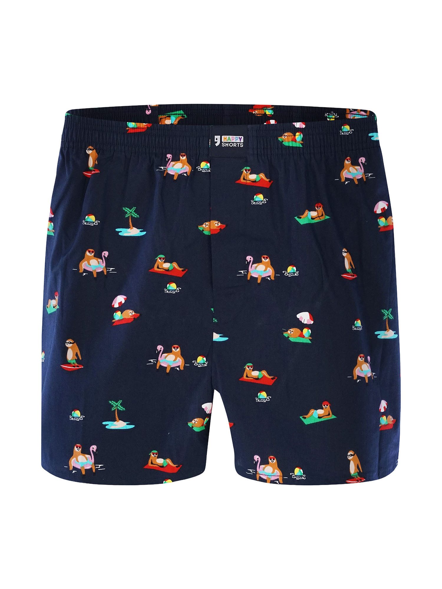 HAPPY SHORTS Boxer Funny Motives - hochwertige Shorts mit verschiedenen Motiven (3-St) American Boxershorts - breiter Komfortbund - witzig, bunt und bequem