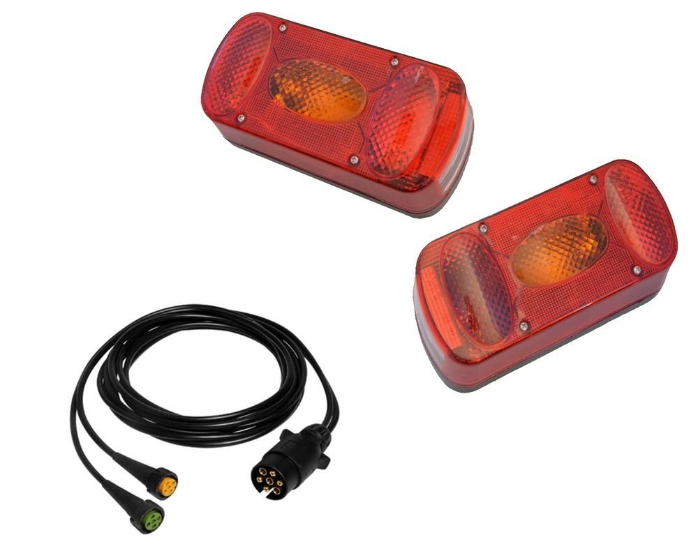 Anhänger Aspöck Midipoint 2 Set Leuchten rechts + links und Kabel 5 m 7polig