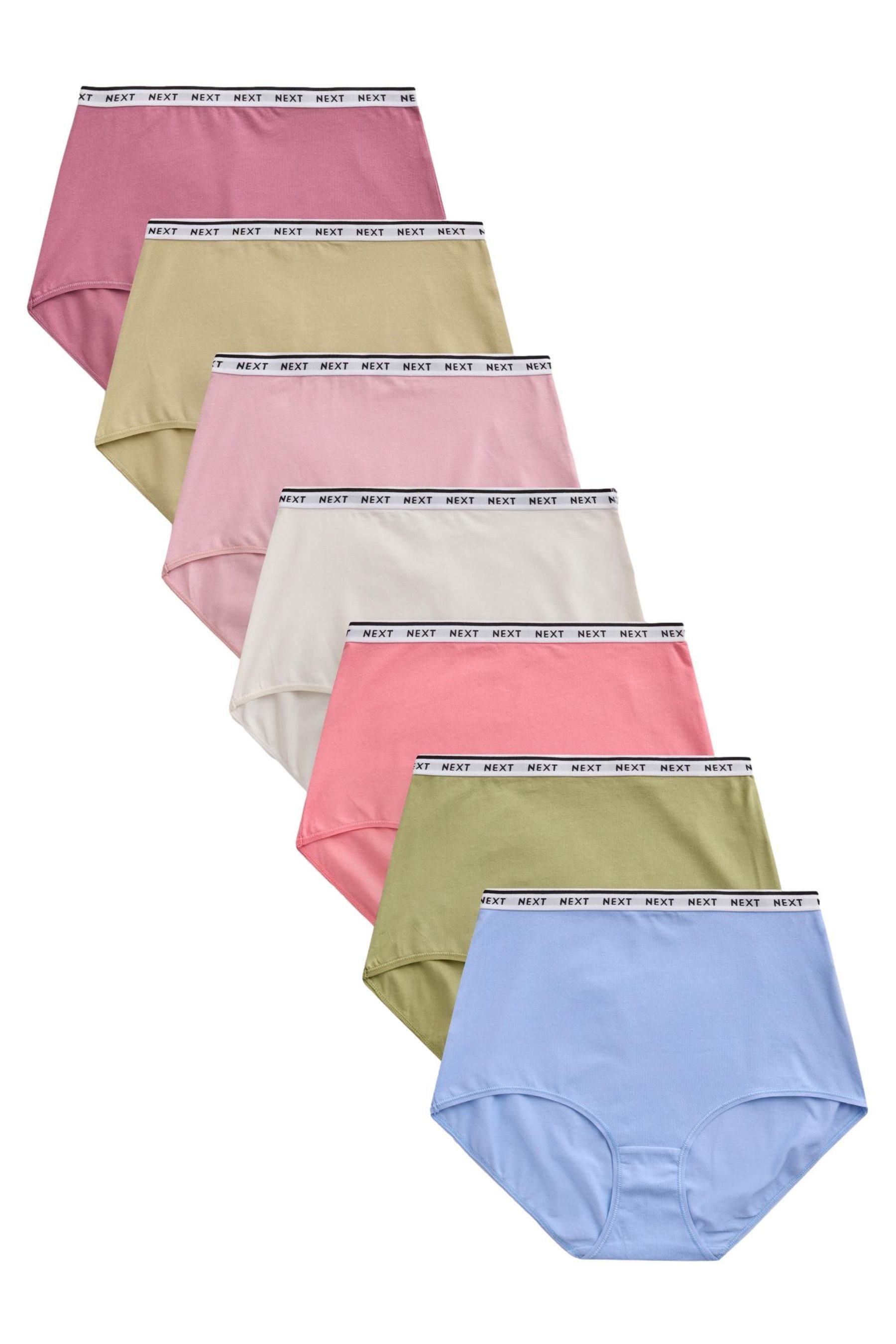 Next Taillenslip 7er-Pack Logo-Slips mit hohem Baumwollanteil, Maxi (7-St)