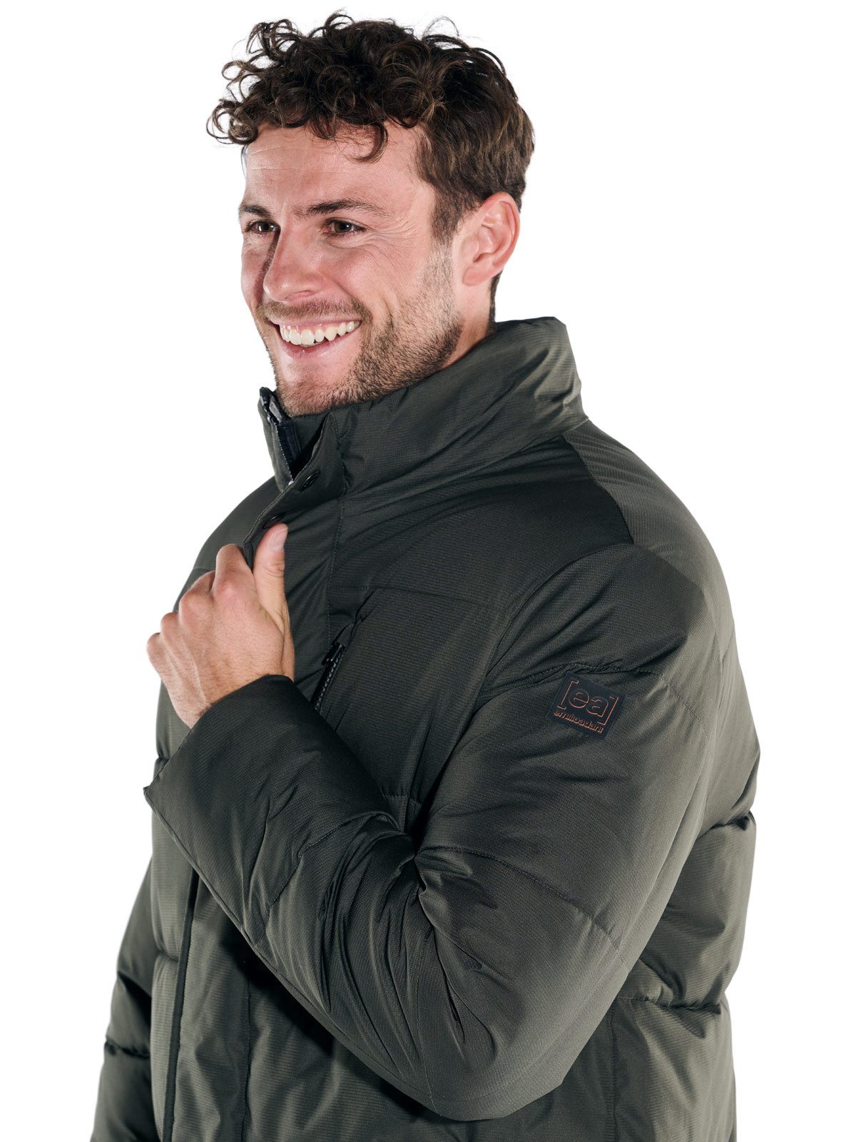 emilio adani Kurzmantel emilio adani Herren Mantel mit abnehmbarer Kapuze, Oliv