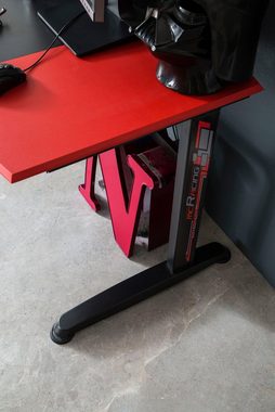 MCA furniture Gamingtisch mcRacing, Game Desk mcRacing, Schwarz-Rot-Schwarz