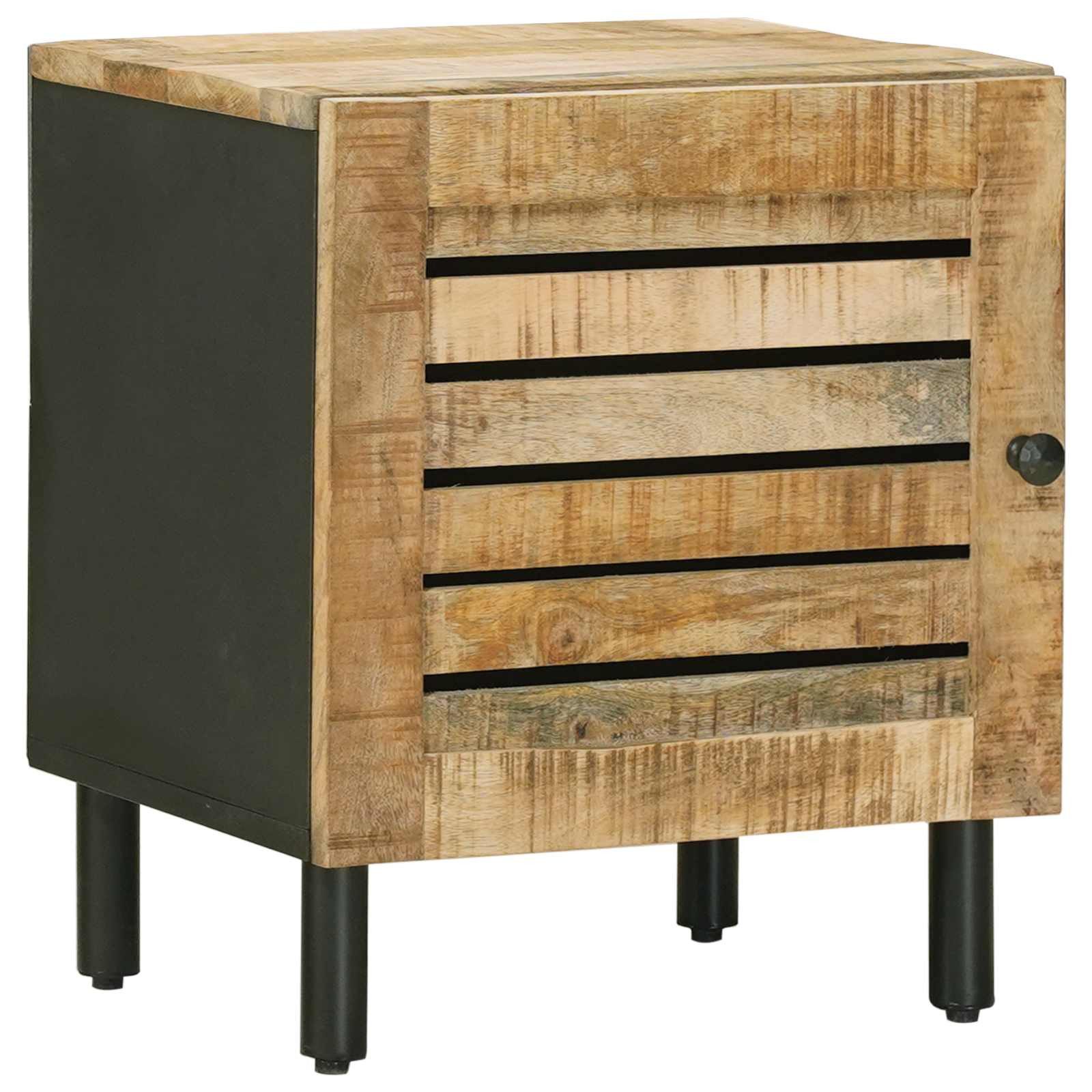 vidaXL Nachttisch Nachttisch Natur 40 x 33 x 46 cm Massivholz (1-St)