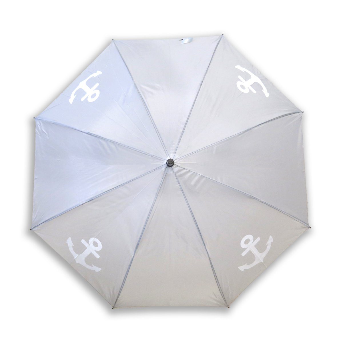 Stockschirm Taschenregenschirm Schlicht "UNI" Einfarbig hellgrau Sonia Originelli Schutz Regenschirm