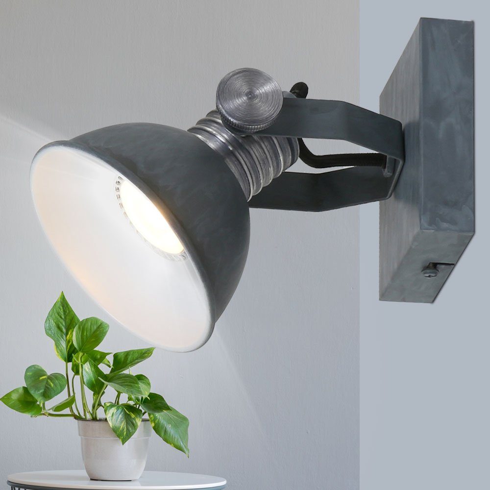 Steinhauer LIGHTING LED Strahler Spot Lampe Industrie Wohn Zimmer Stil Deckenspot, LED Leuchte Warmweiß, Decken inklusive, Leuchtmittel Wand