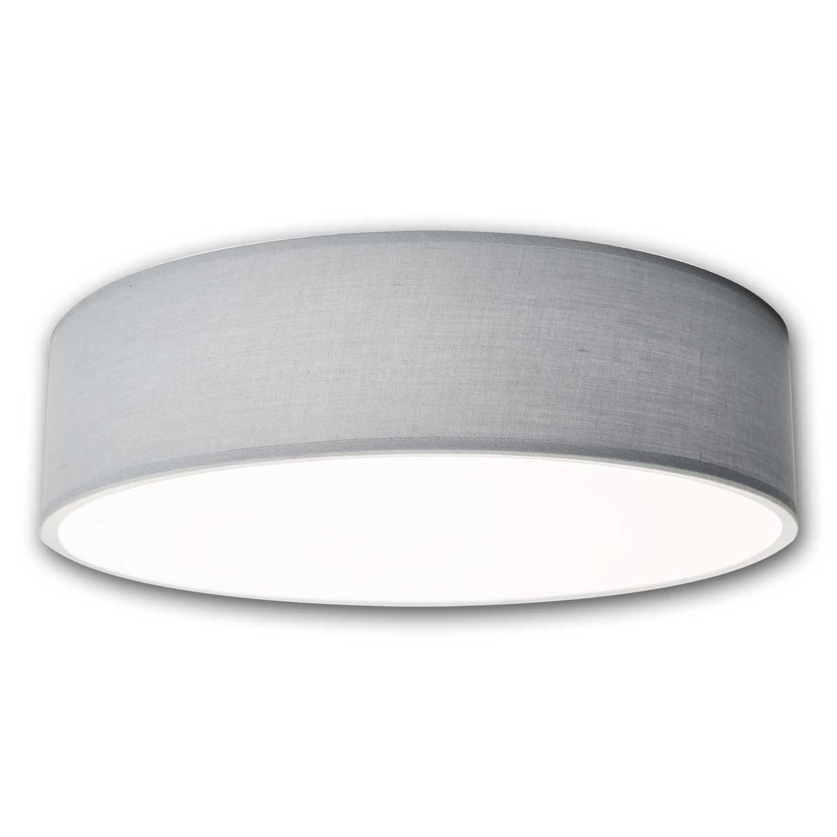 EINLICHT LED Deckenleuchte Deckenleuchte FABRIC Stoff Blaugrau, Ø38cm, 2x E27