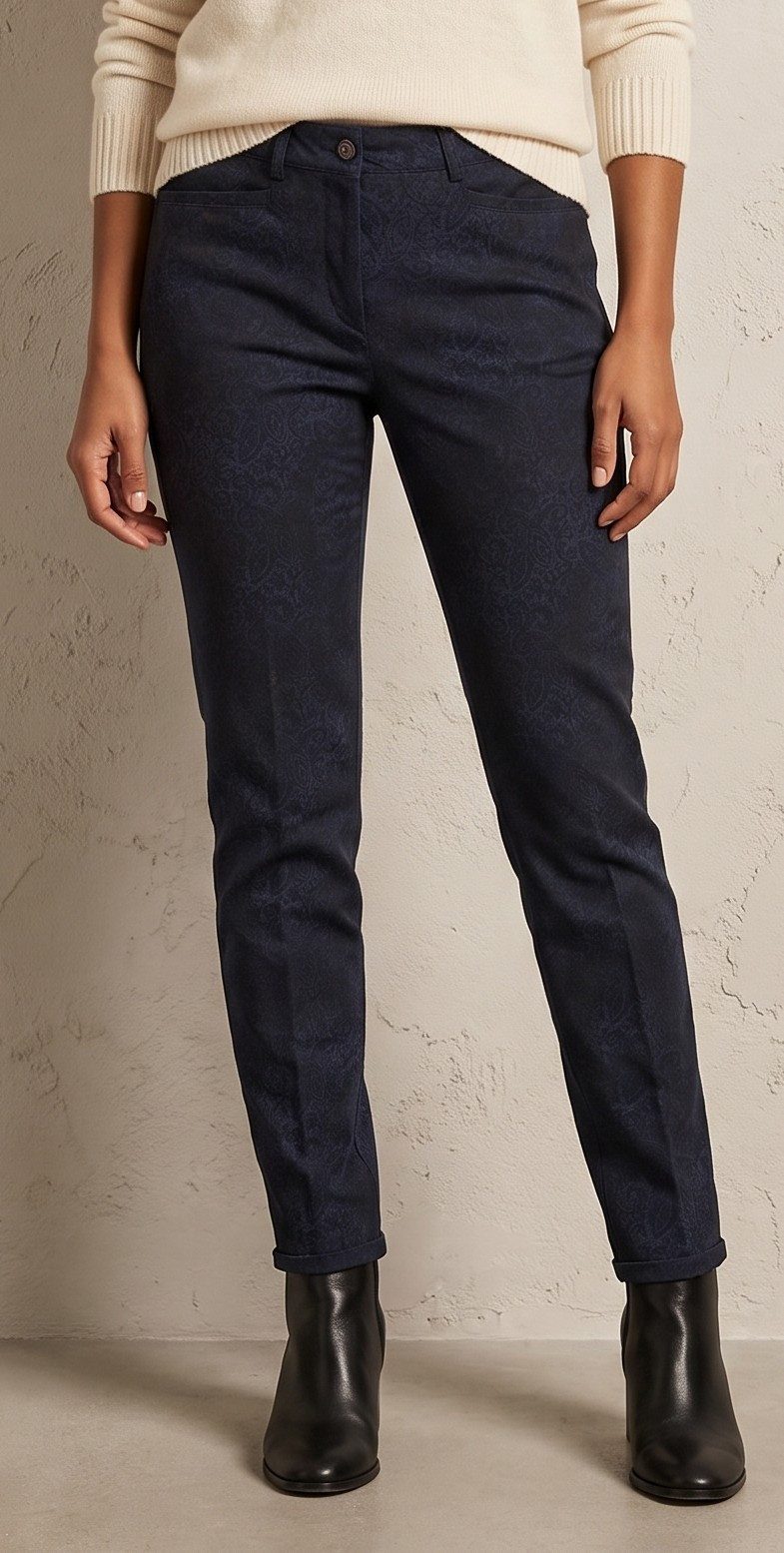 Recover C.C. Stretch-Hose Stretch-Hose Lore – Damenhose mit hochwertigem Effektprint hochwertiger Effektprint