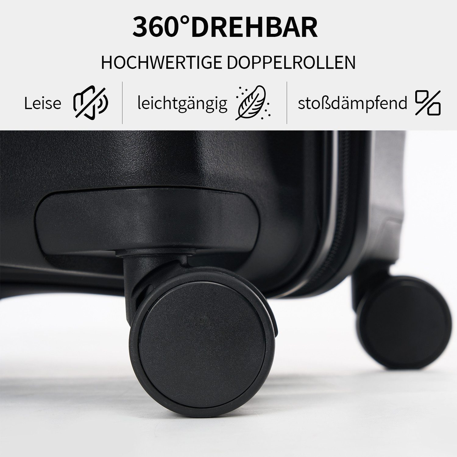 Abistab Hartschalen-Trolley Hartschalenkoffer Mariner Leicht Reisekoffer, 4 Rollen, Trolley S/M/L/Sets mit 360° Rollen & Zahlenschloss