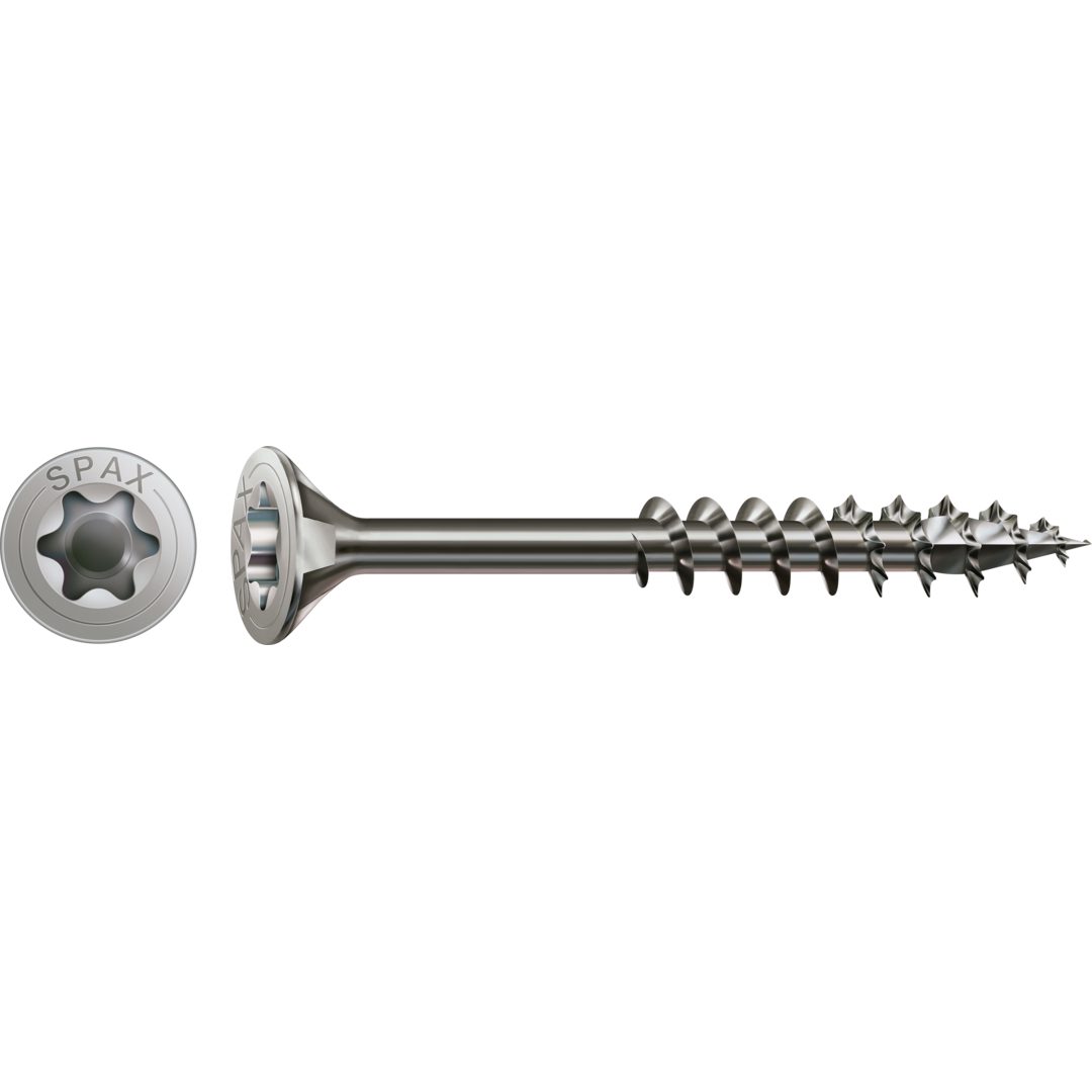 SPAX Schraube Schraube, Senkkopf, Edelstahl A2, TORX TX 15, Teilgewinde, (200 St)