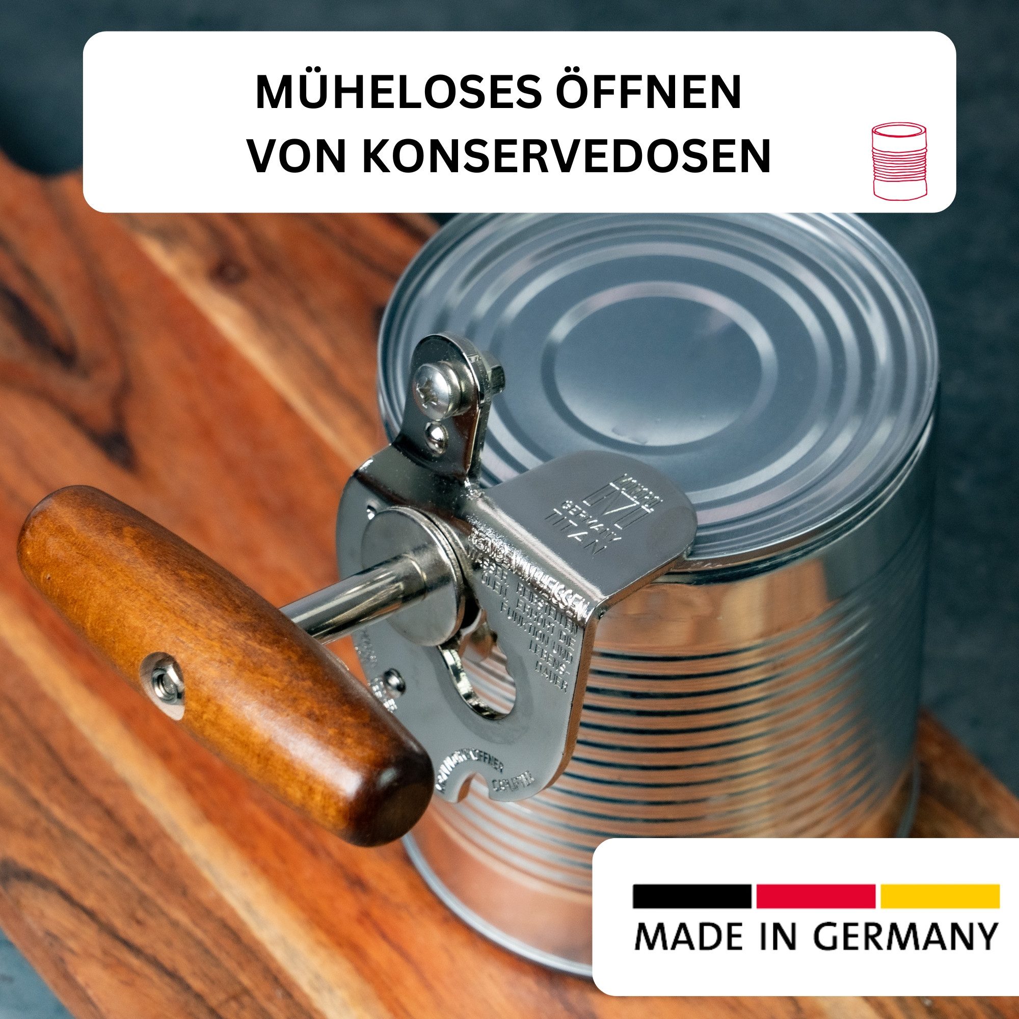 WESTMARK Dosenöffner Set 3-tlg.: 1 Profi-Dosenöffner Titan + Ersatzteil