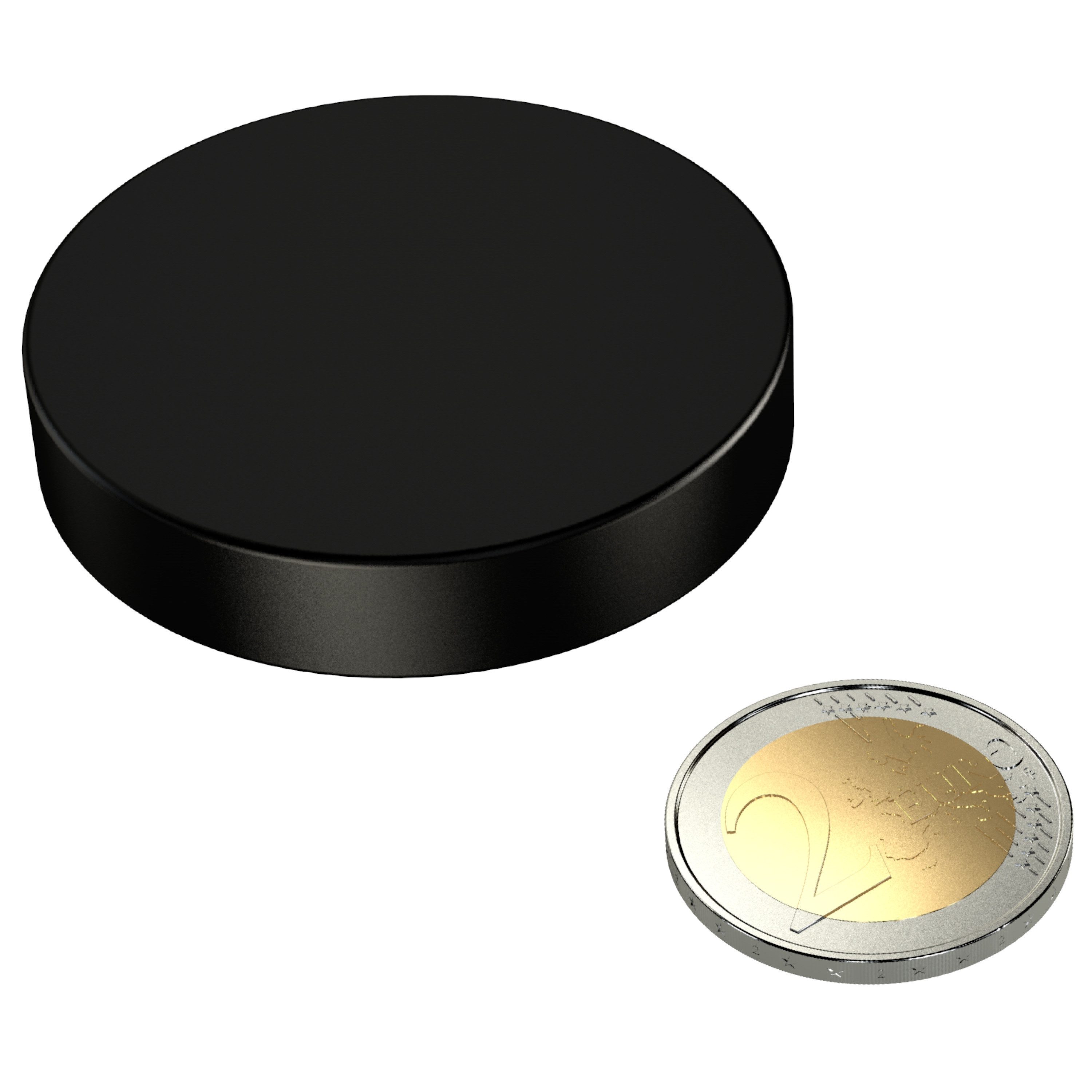 RICOO Magnet Neodym Magnet Extra Starke NEODYMMAGNET (1-St., Ø 50x10mm N45 rund Haftkraft bis 125Kg), Scheibenmagnet sehr starker Rundmagnet Scheibe Durchmesser 50mm