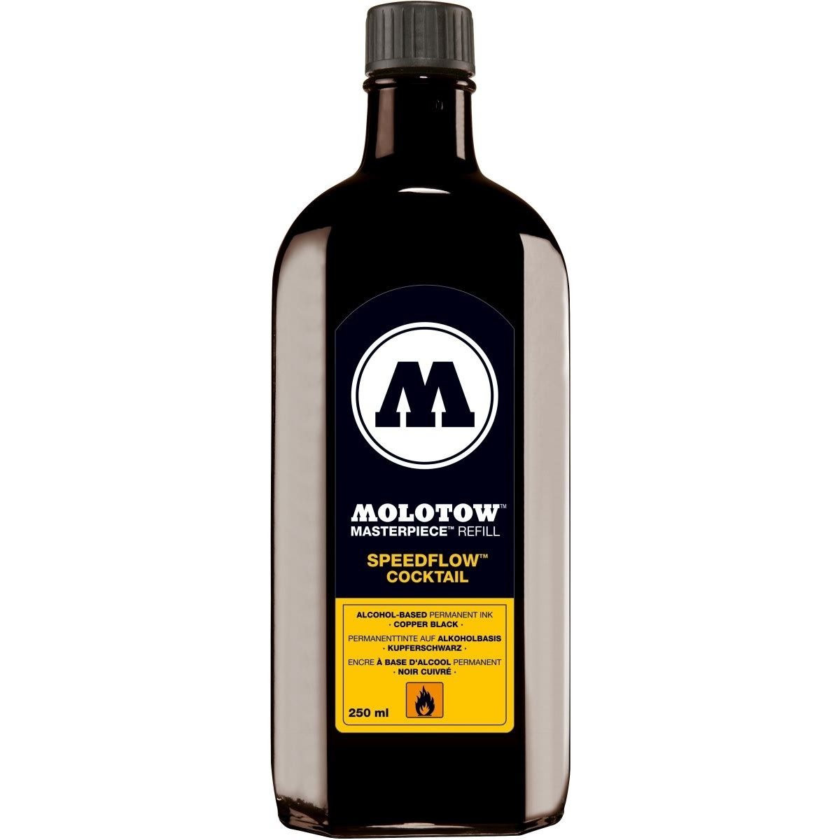 MOLOTOW Füllhalter Nachfülltinte Masterpiece Speedflow 250ml kupferschwarz.