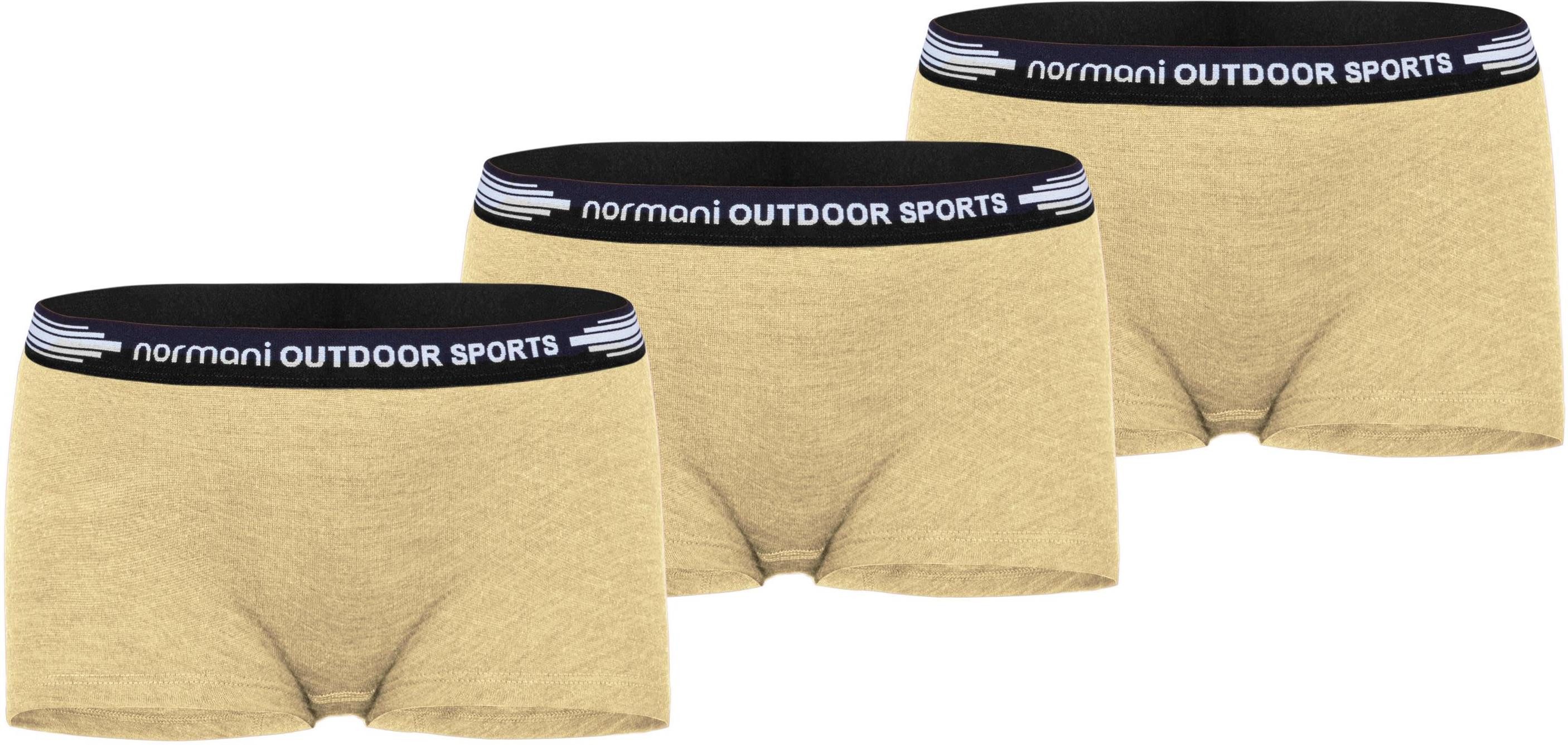 normani Slip 3er Pack Damen Merino Boxershorts Morwell Merino Unterhose Hipster Panties Unterwäsche aus Merinowolle