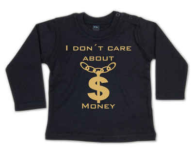 G-graphics Longsleeve I don´t care about Money Baby Sweater, Baby Longsleeve T, mit Spruch / Sprüche, mit Print / Aufdruck, Geschenk zu jedem Anlass