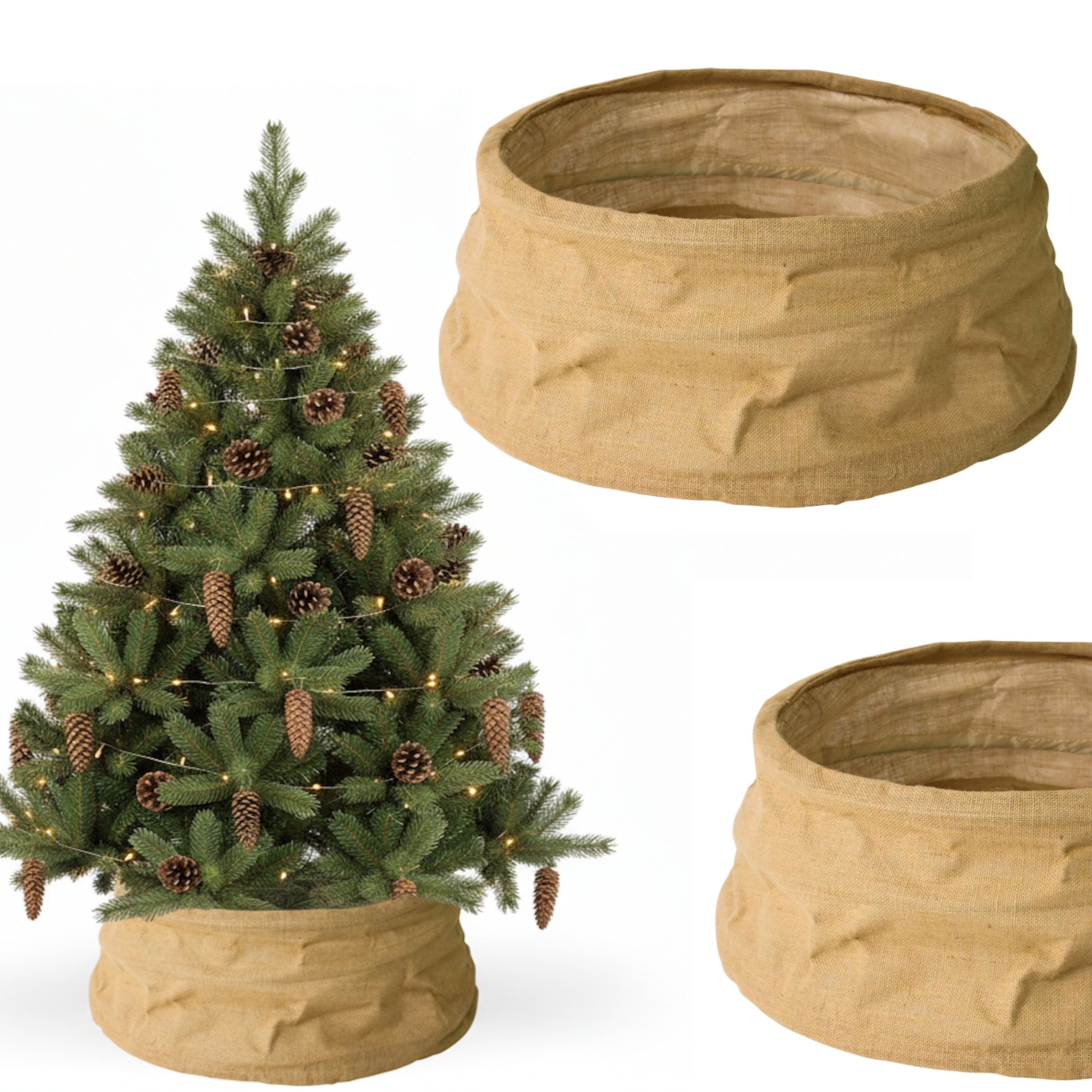 COIL Weihnachtsbaumdecke Weihnachtsbaumabdeckung, Beige, Gr. oval