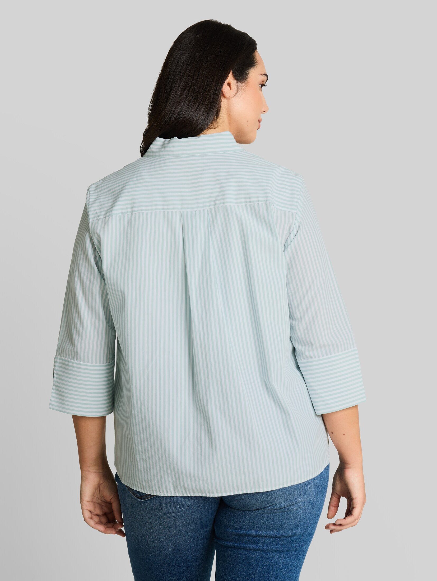 TOM TAILOR PLUS Langarmbluse Blusen & Shirts Plus Size - Hemdbluse mit Streifenmuster