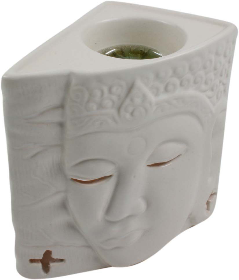 Guru-Shop Duftlampe Keramik Duftlampe - Buddha 1 weiß
