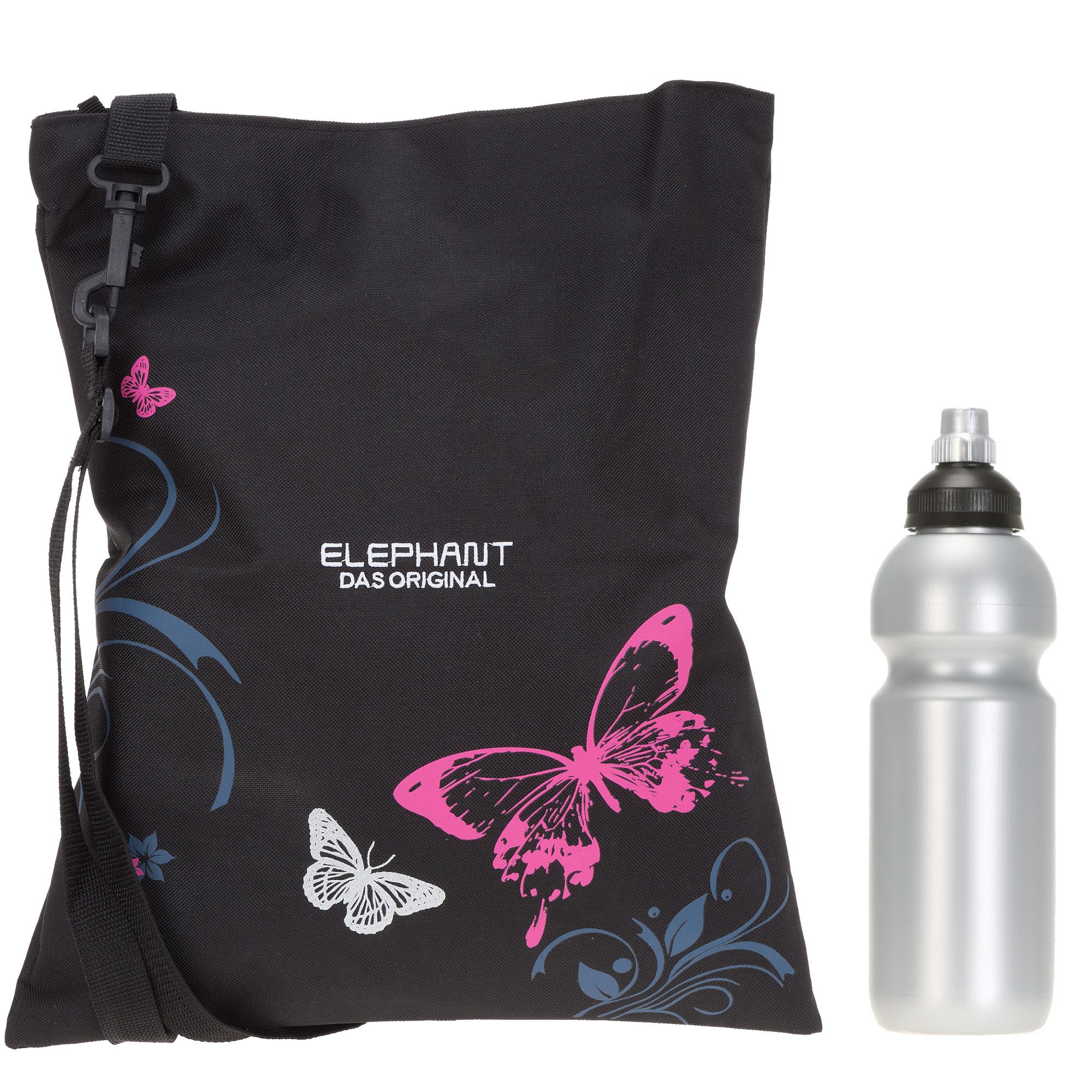 ELEPHANT Turnbeutel Sportbeutel Attach Bag Hero Signature Tasche, für Jungen Mädchen Schubeutel Gymbag + Trinkflasche