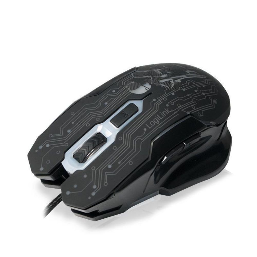 LogiLink ID0137 Gaming-Maus (kabelgebunden, DPI einstellbar bis 2400dpi RGB-Beleuchtung, schwarz)