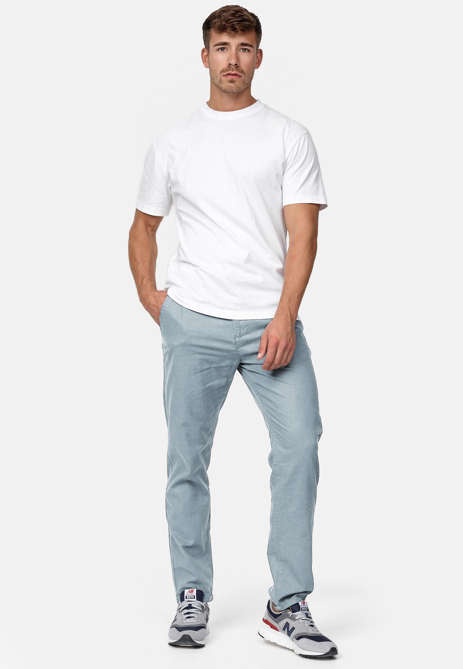 Indicode Leinenhose Herren Haverfield Sommerhose Leinen Herrenhose mit 4 Taschen
