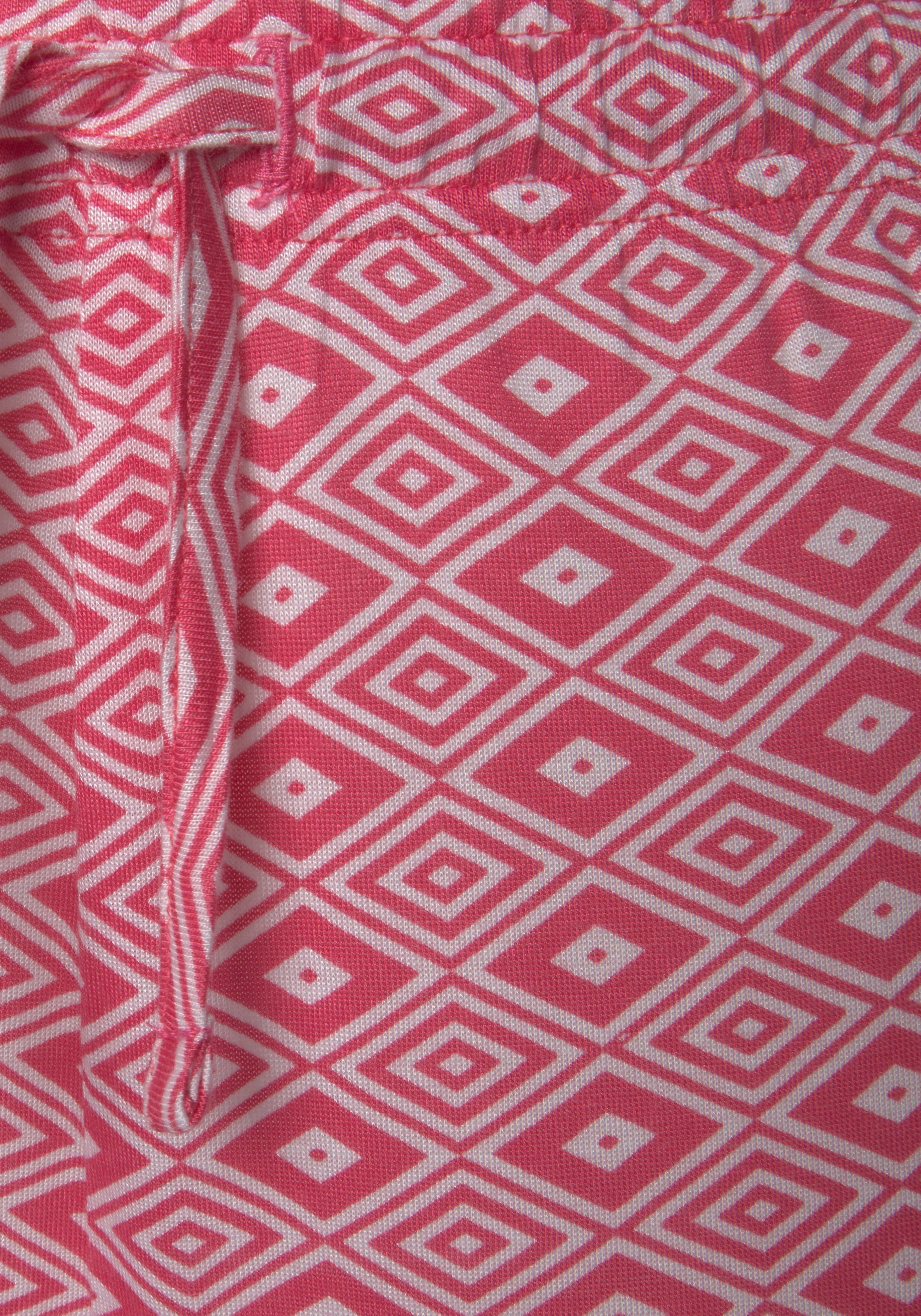 Vivance Dreams Schlafhose in schönem bedruckt pink Ethno-Design
