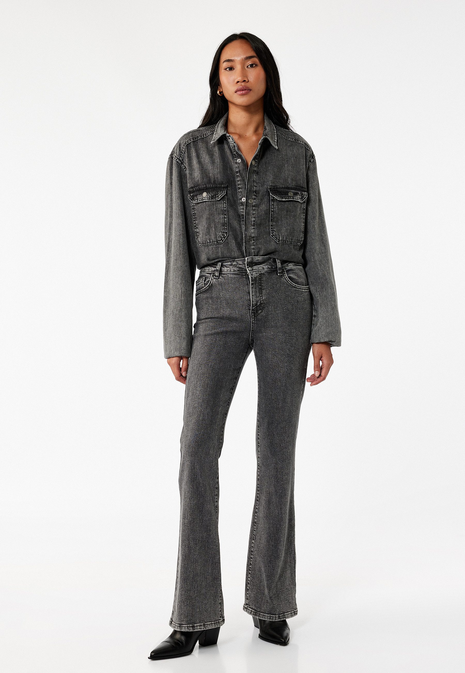 Koton Slim-fit-Jeans Koton Baumwollstoff Flare Jeans