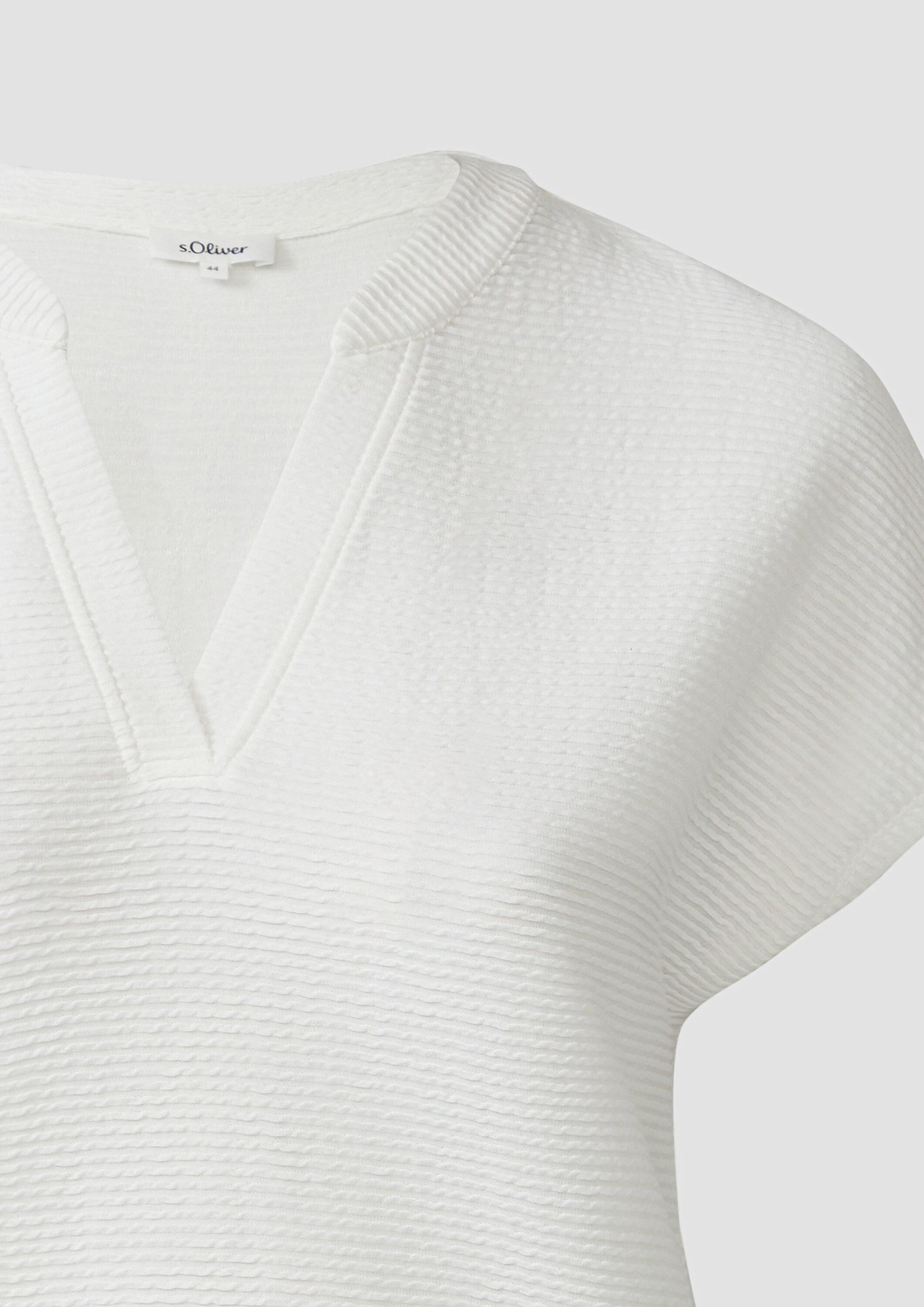s.Oliver Kurzarmshirt T-Shirt Feminines T-Shirt aus Viskosemix im Relaxed Fit