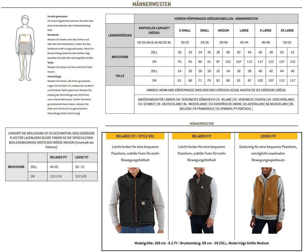 Carhartt Sweatweste Midw. Insulated 105475 günstig online kaufen