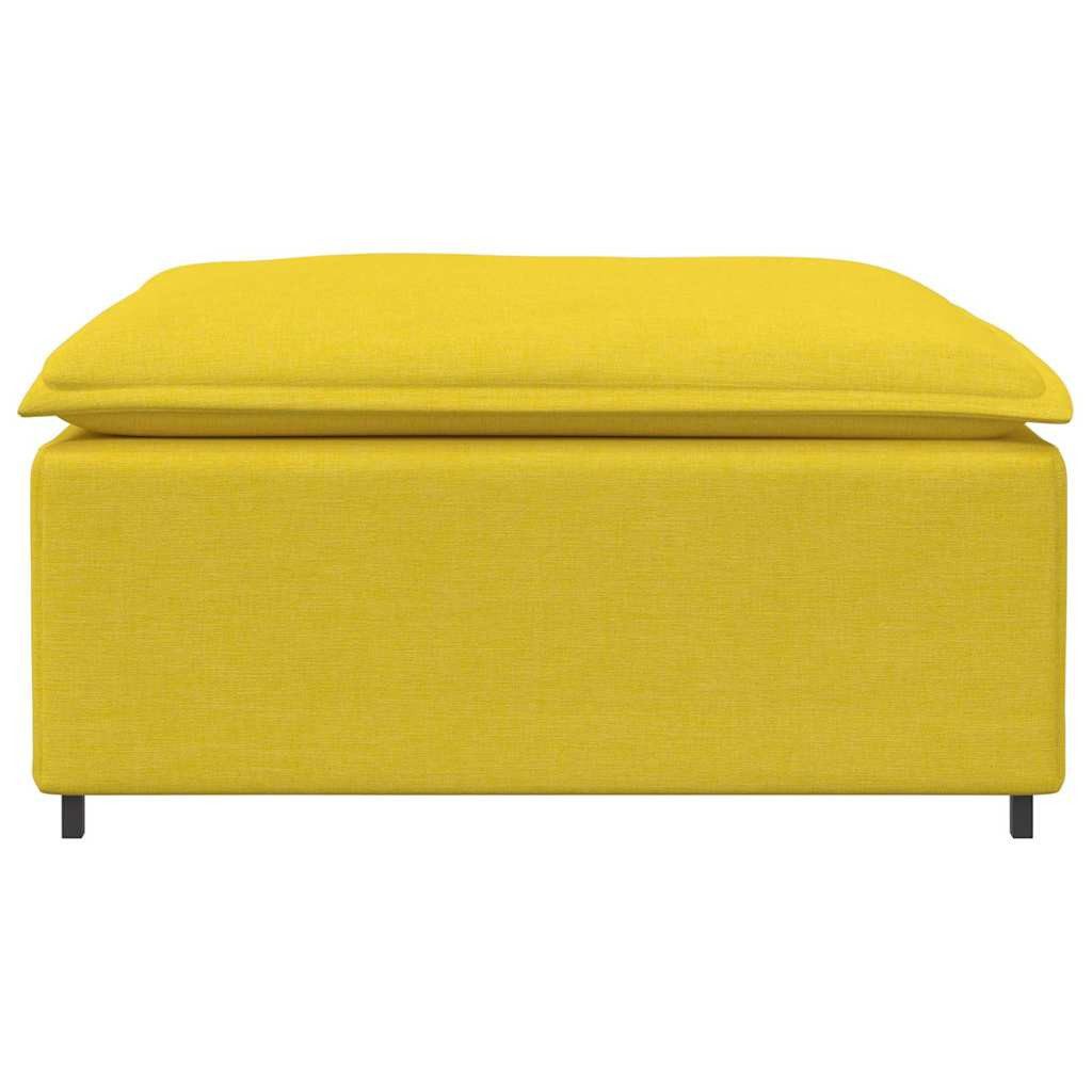 vidaXL Sofaelement Modulares Sofa-Fußhocker-Modul Hellgelb 100x100x48 günstig online kaufen
