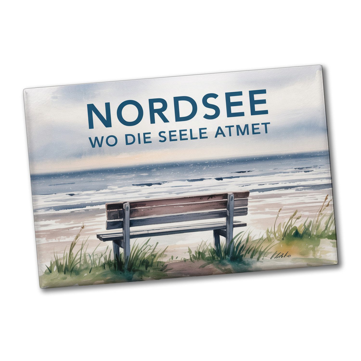 speecheese Magnet Nordsee Szene Wo die Seele atmet Souvenir Souvenir Magnet