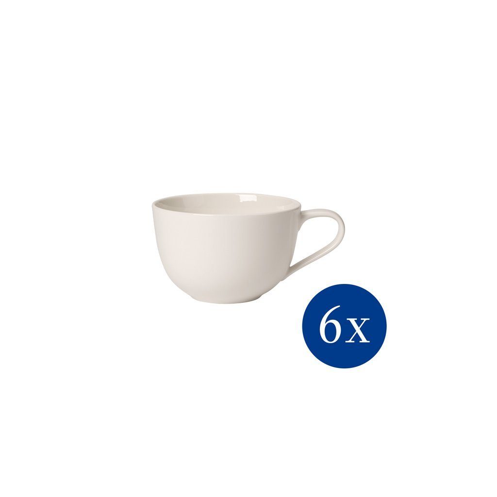 Villeroy & Boch Tasse For Me Kaffeetasse, 300 ml, 6 Stück, weiß, Porzellan