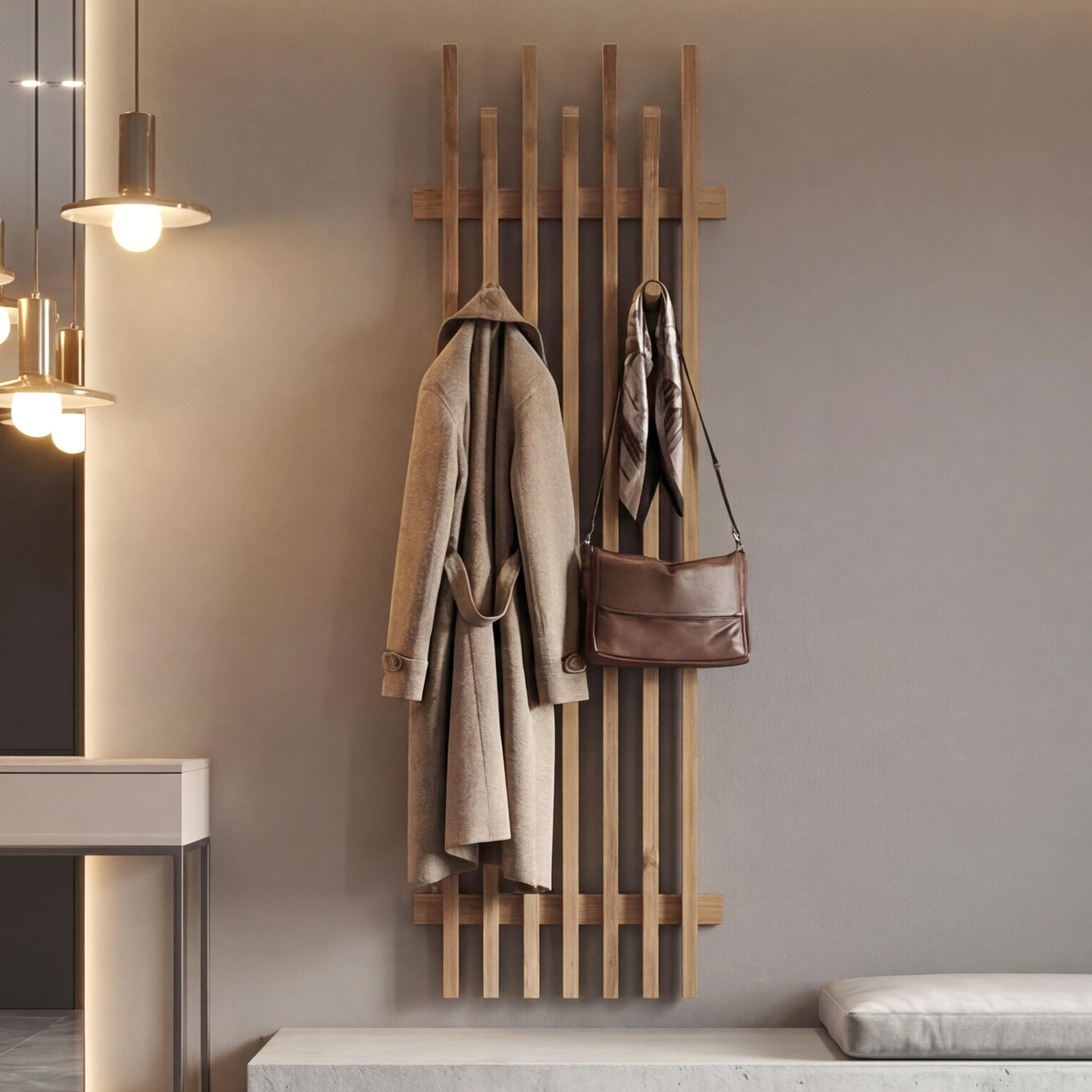 MCW Garderobenpaneel MCW-P57-Ga1, Mit 9 Haken, Inklusive Aufhängevorrichtung