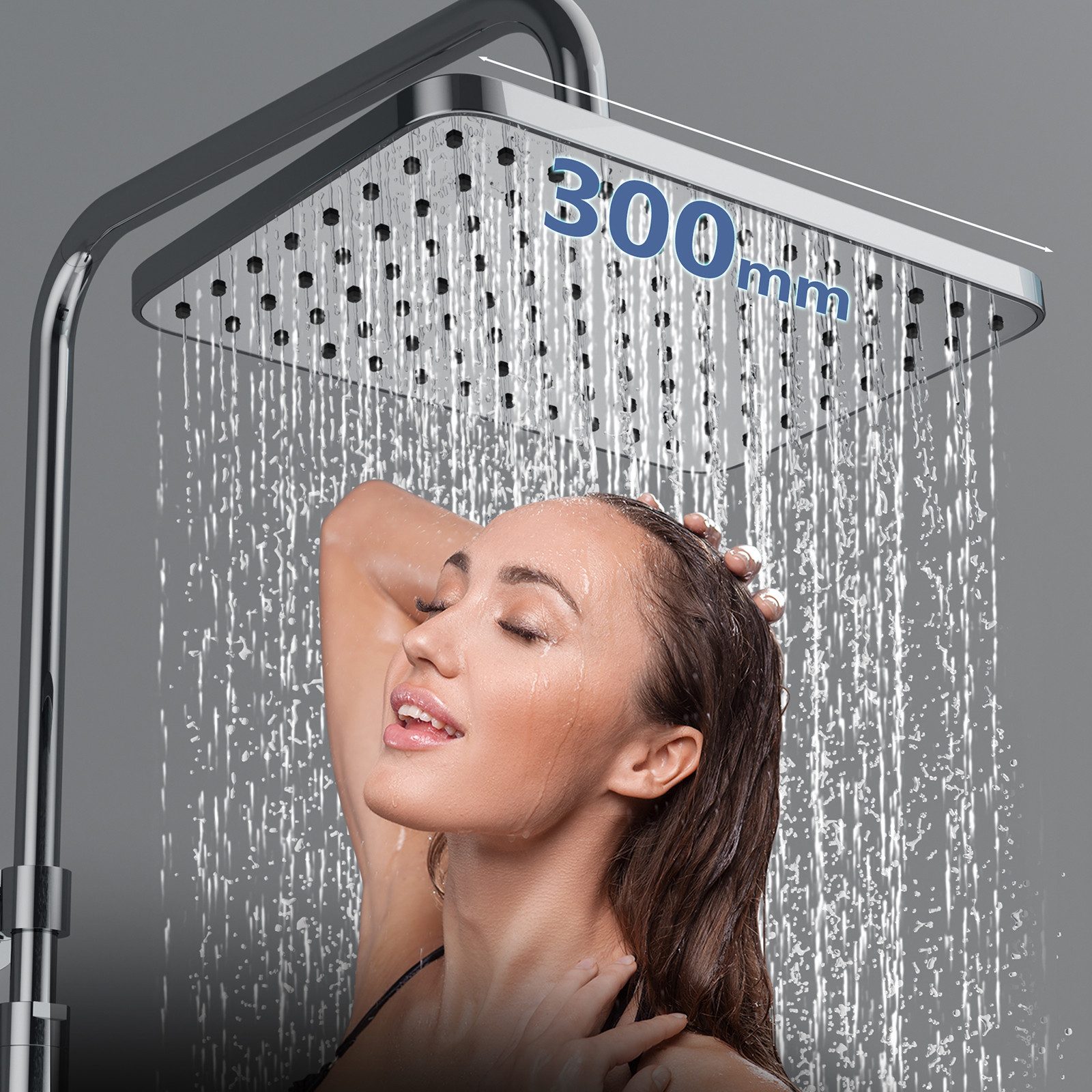 HOMELODY Duschsystem ohne Armatur mit Klavierschaltern, Duscharmatur Komple günstig online kaufen