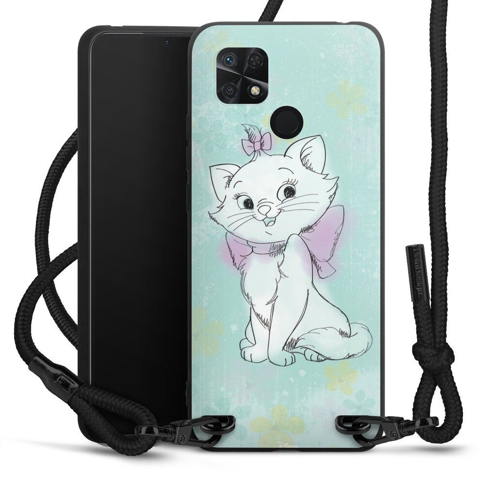 DeinDesign Handyhülle Aristocats Marie Disney Offizielles Lizenzprodukt Marie Watercolor, Xiaomi Redmi 10C Premium Handykette Hülle mit Band Case zum Umhängen