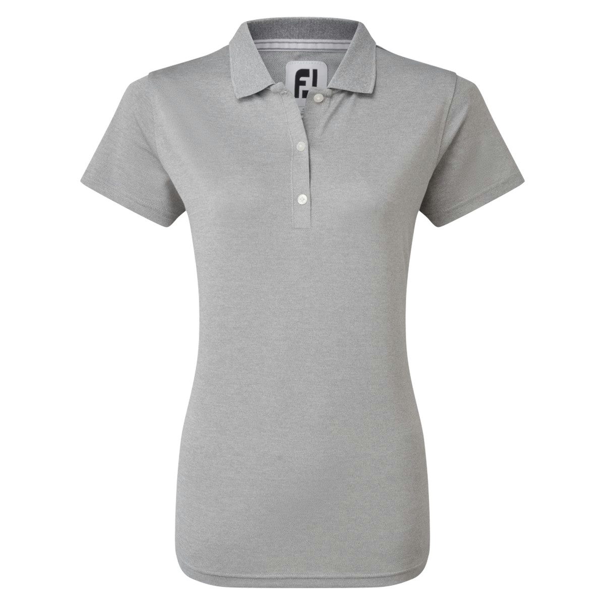 FOOTJOY Poloshirt FootJoy Polohemd Pique Solid Stretch Grau Damen EU M