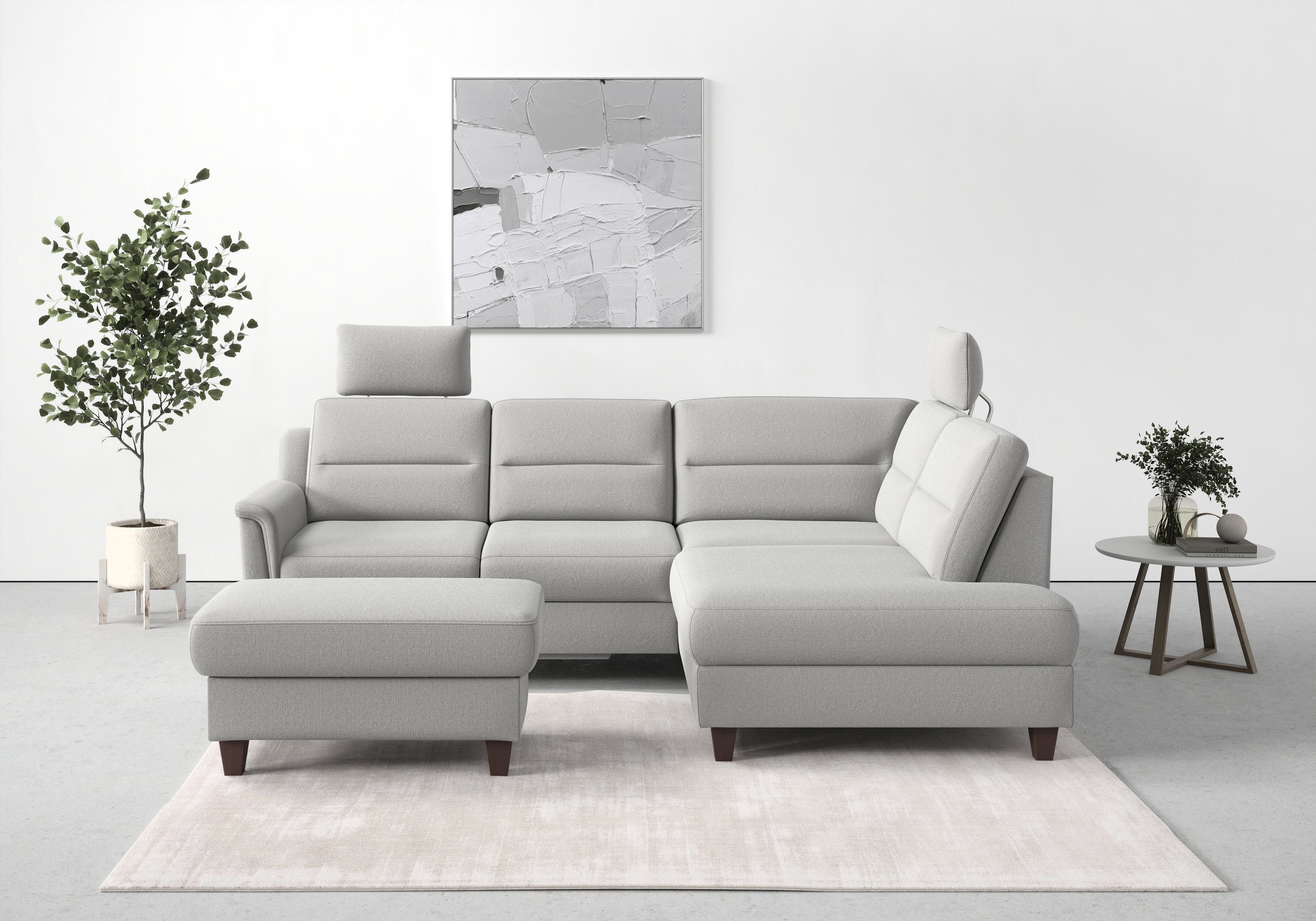 und wahlweise inklusive Bettkasten Ecksofa Bettfunktion sit&more Farö, mit Federkern,