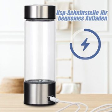 DTC GmbH Trinkflasche autolock Trinkflasche Wasserstoff-Wassergenerator für Trinkwasser, Tragbarer Wasserionisator