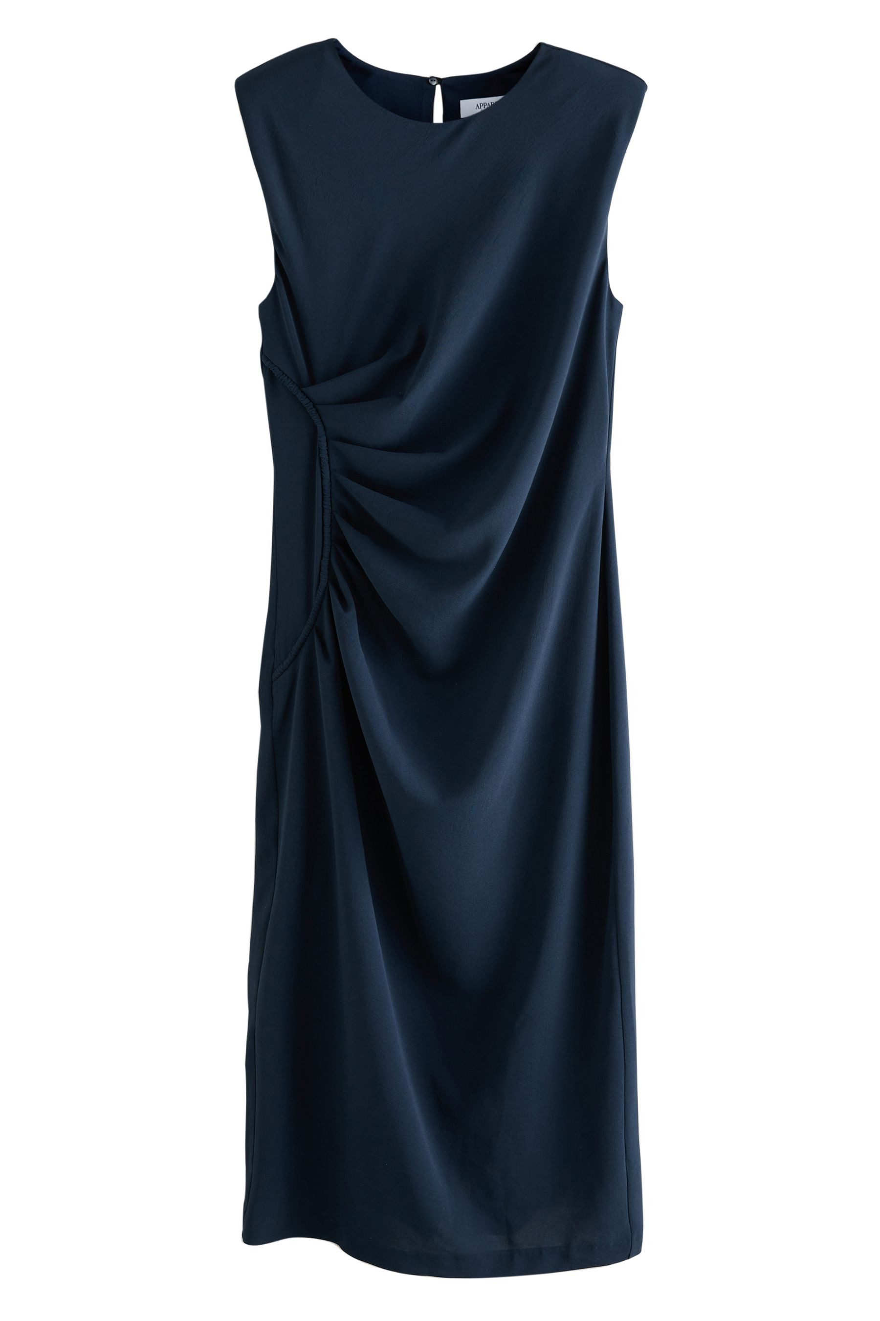 Next Midikleid Gerafftes, gerades Midikleid ohne günstig online kaufen