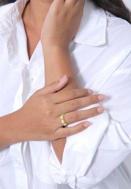 Elli Fingerring Bandring Offen Struktur für Damen