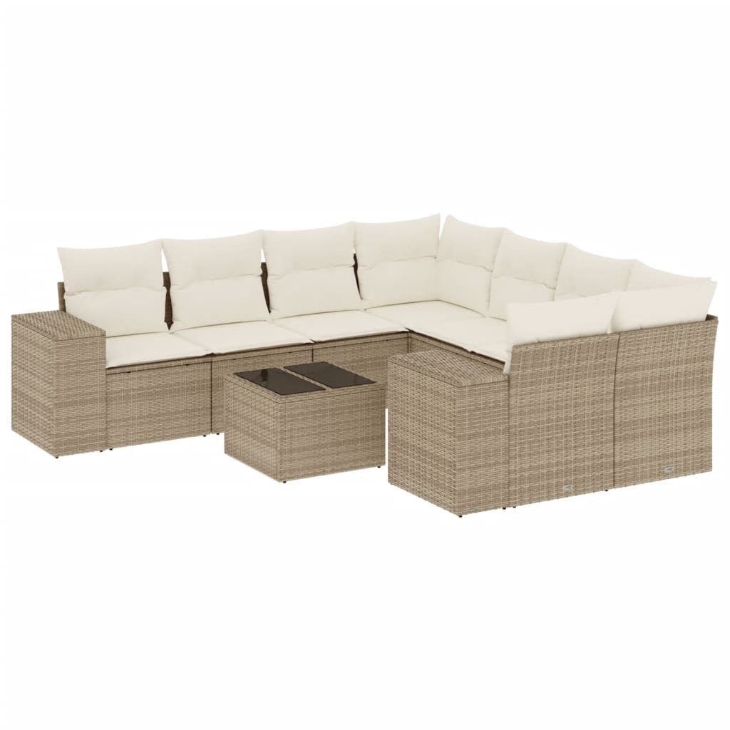 vidaXL Gartenlounge-Set 9-tlg. Garten-Sofagarnitur mit Kissen günstig online kaufen