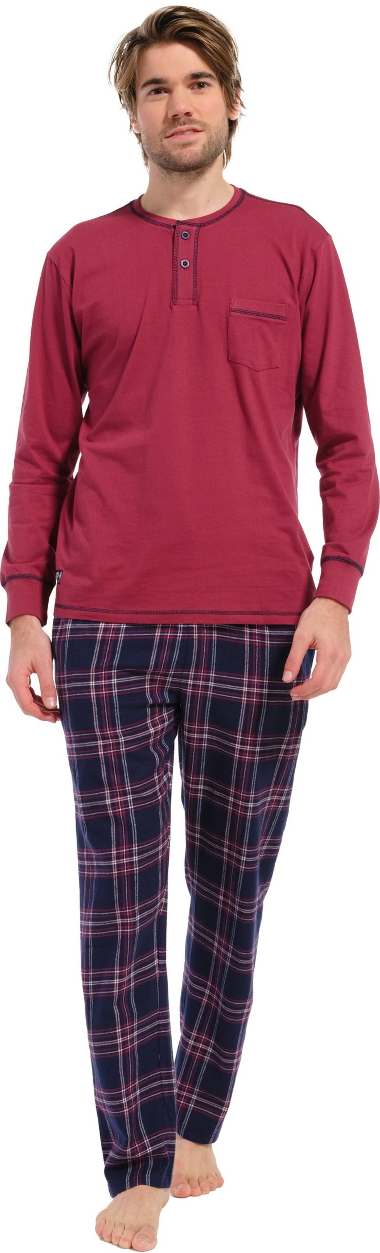 Pastunette Schlafanzug Herren Pyjama (2 tlg) Baumwolle | Pyjama-Sets