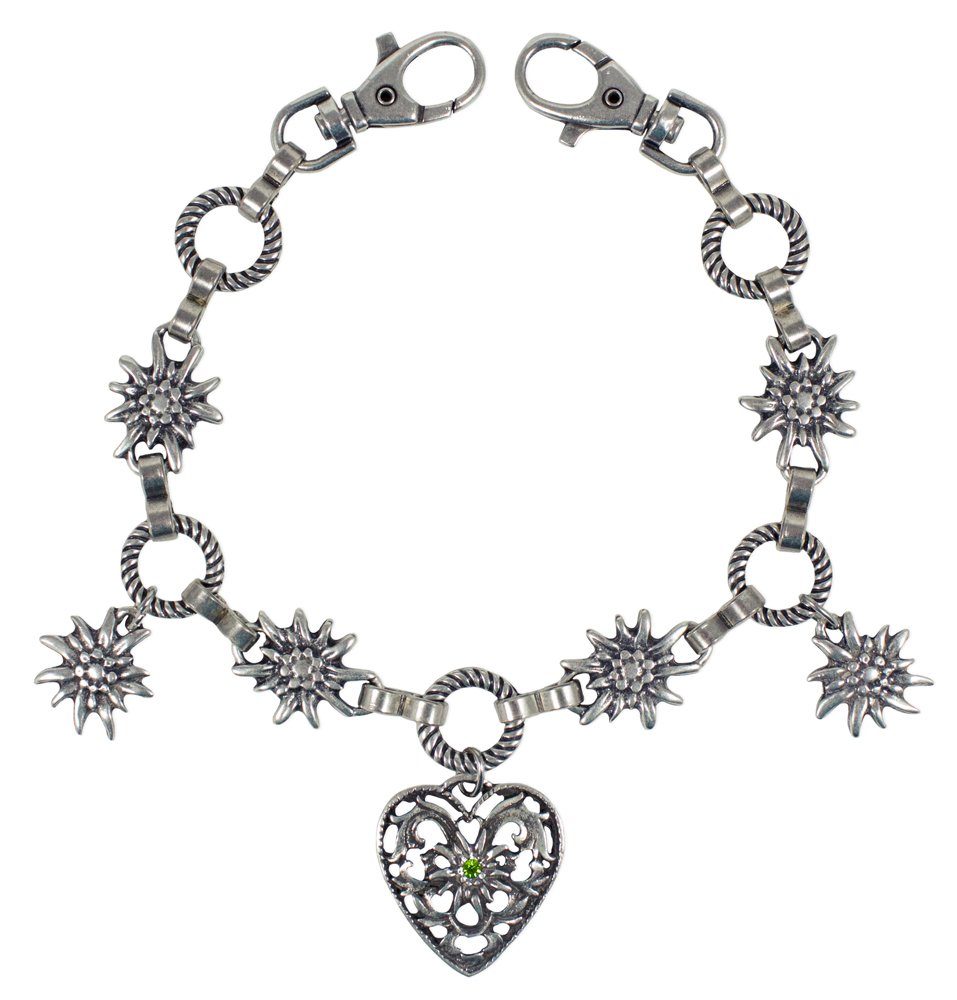 P.S. Schuhmacher Bauchketten und Fußketten Set Charivari Kette mit Herz - Hellblau